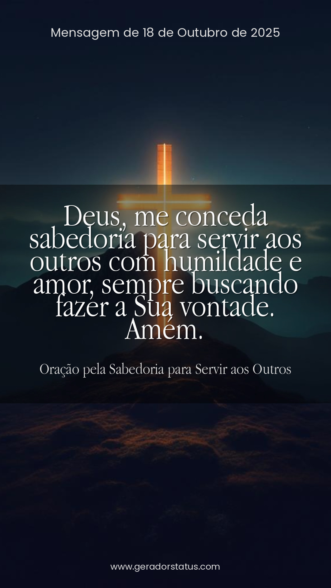 Status do dia: Oração Cristã