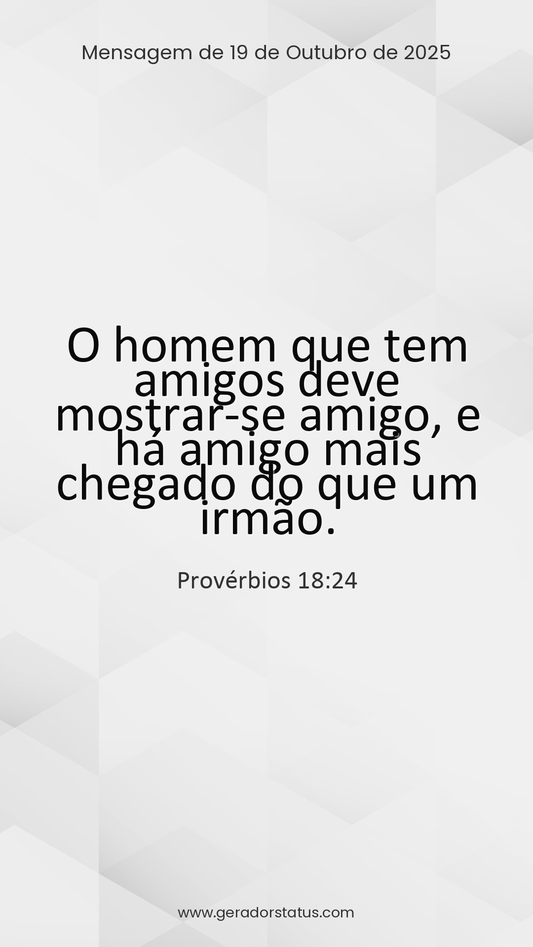 Status do dia: Versículo