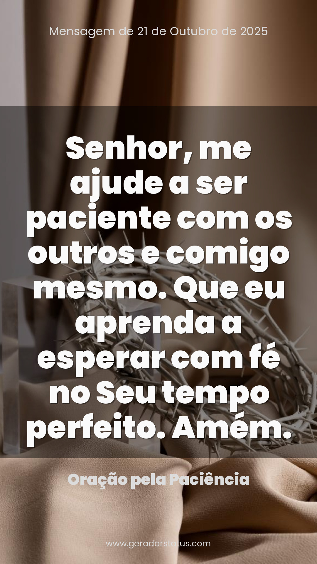 Status do dia: Oração Cristã