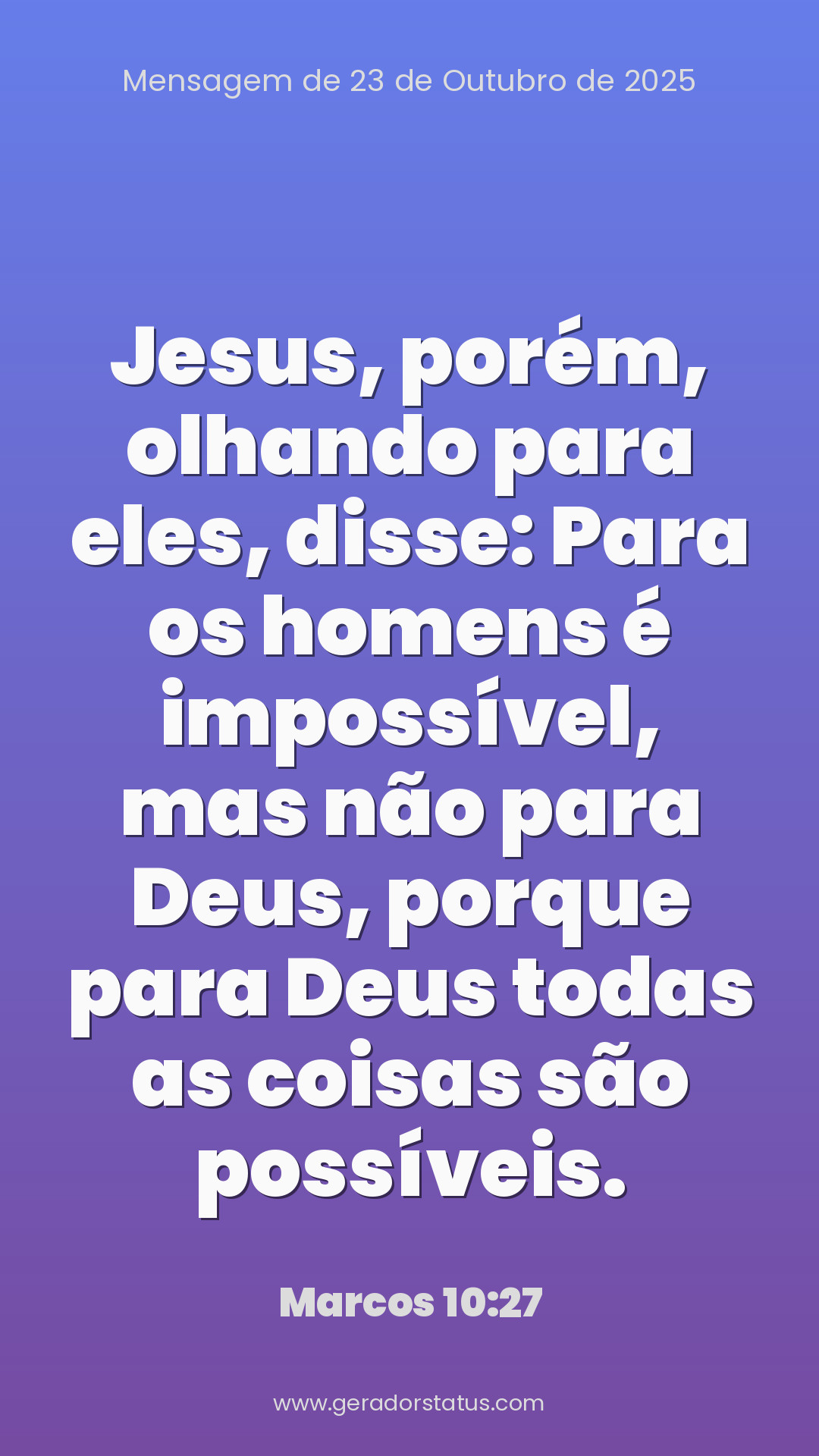 Status do dia: Versículo