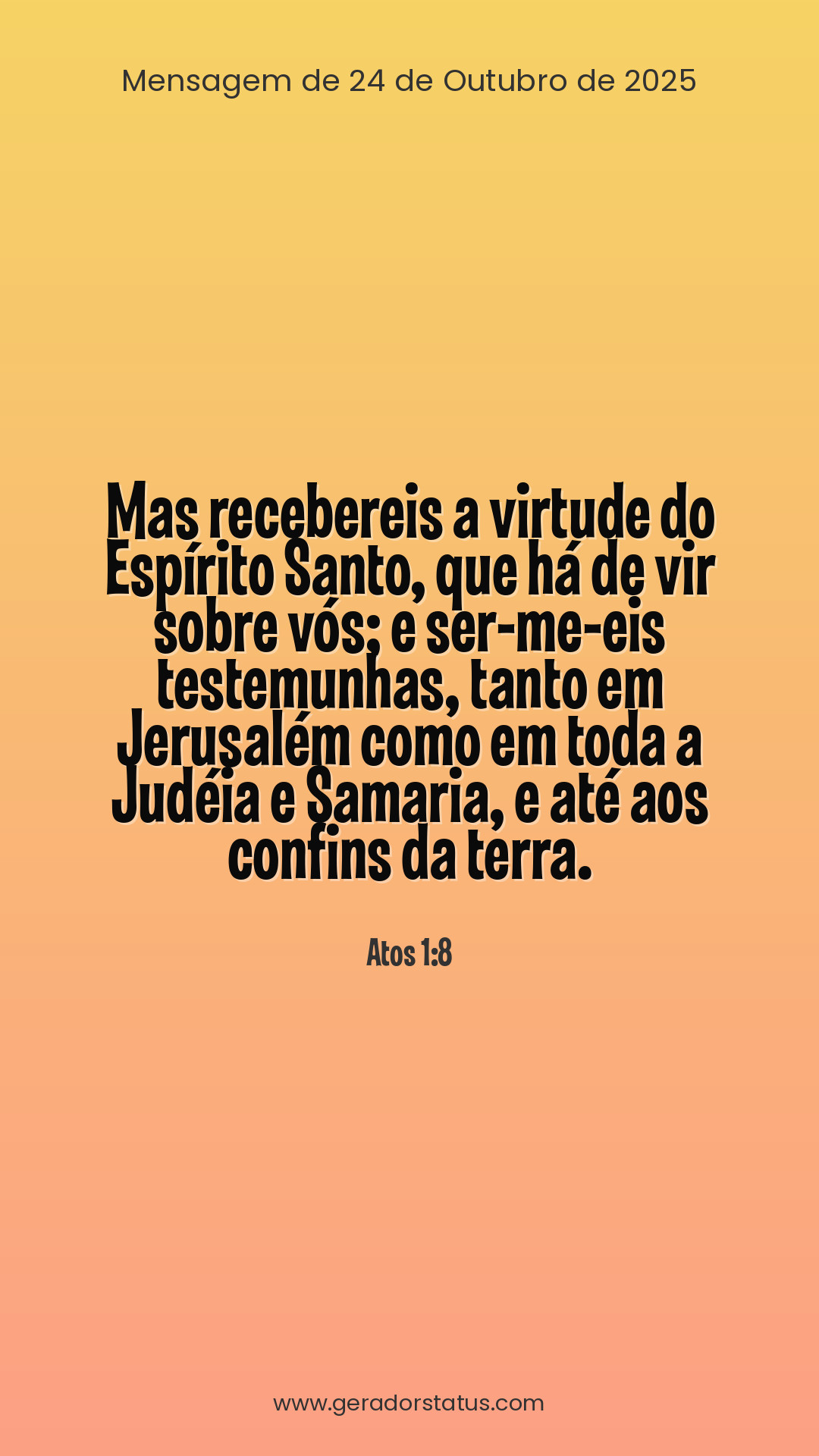 Status do dia: Versículo