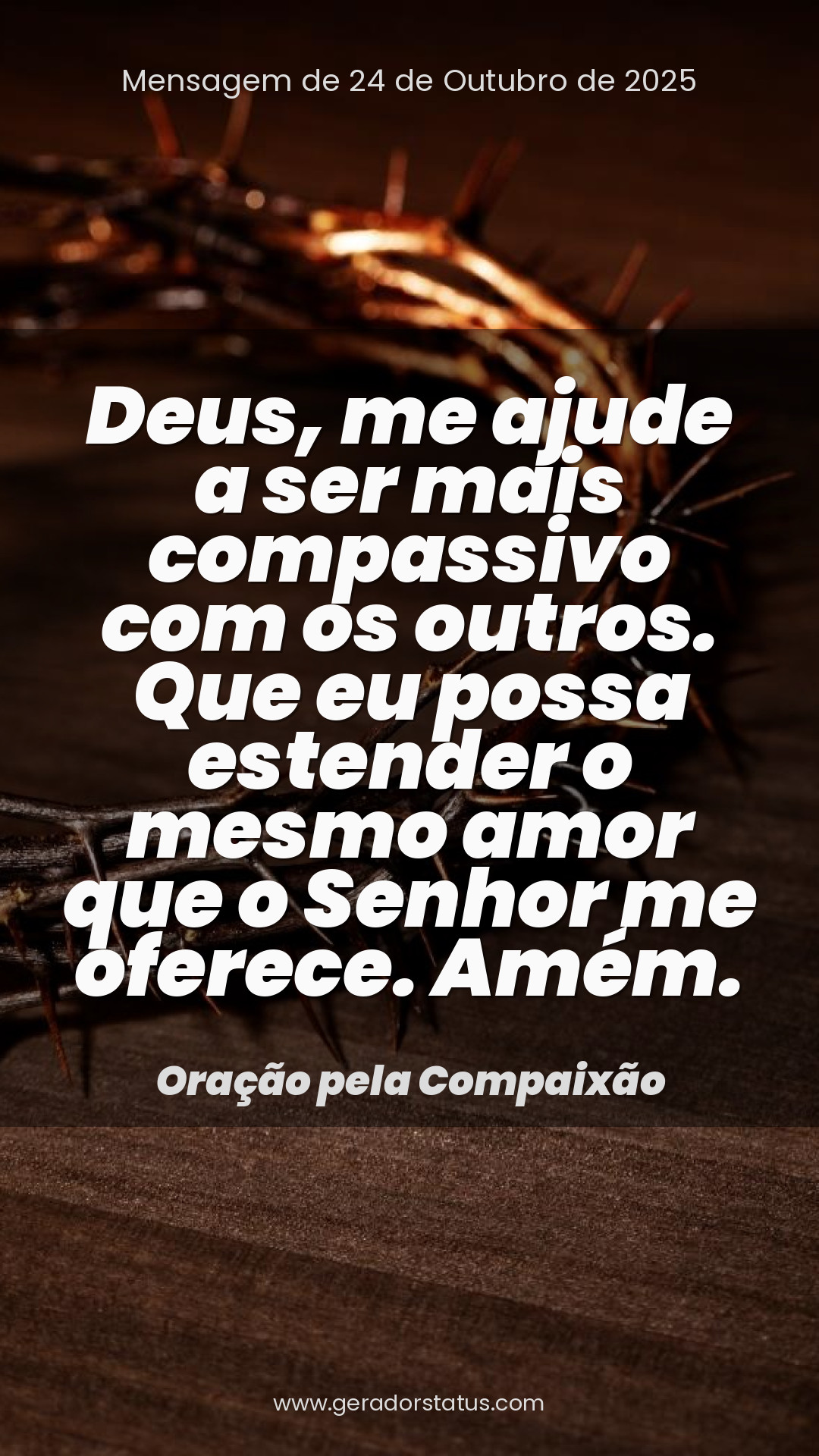 Status do dia: Oração Cristã