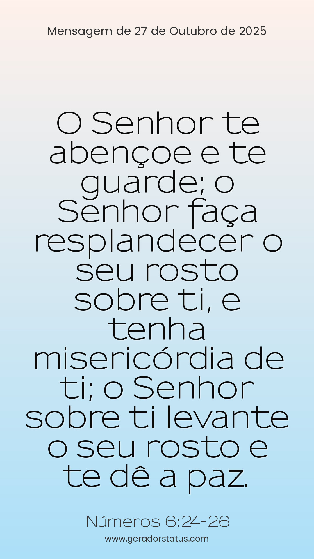 Status do dia: Versículo