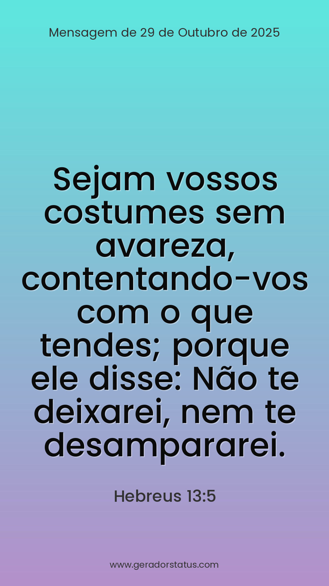 Status do dia: Versículo