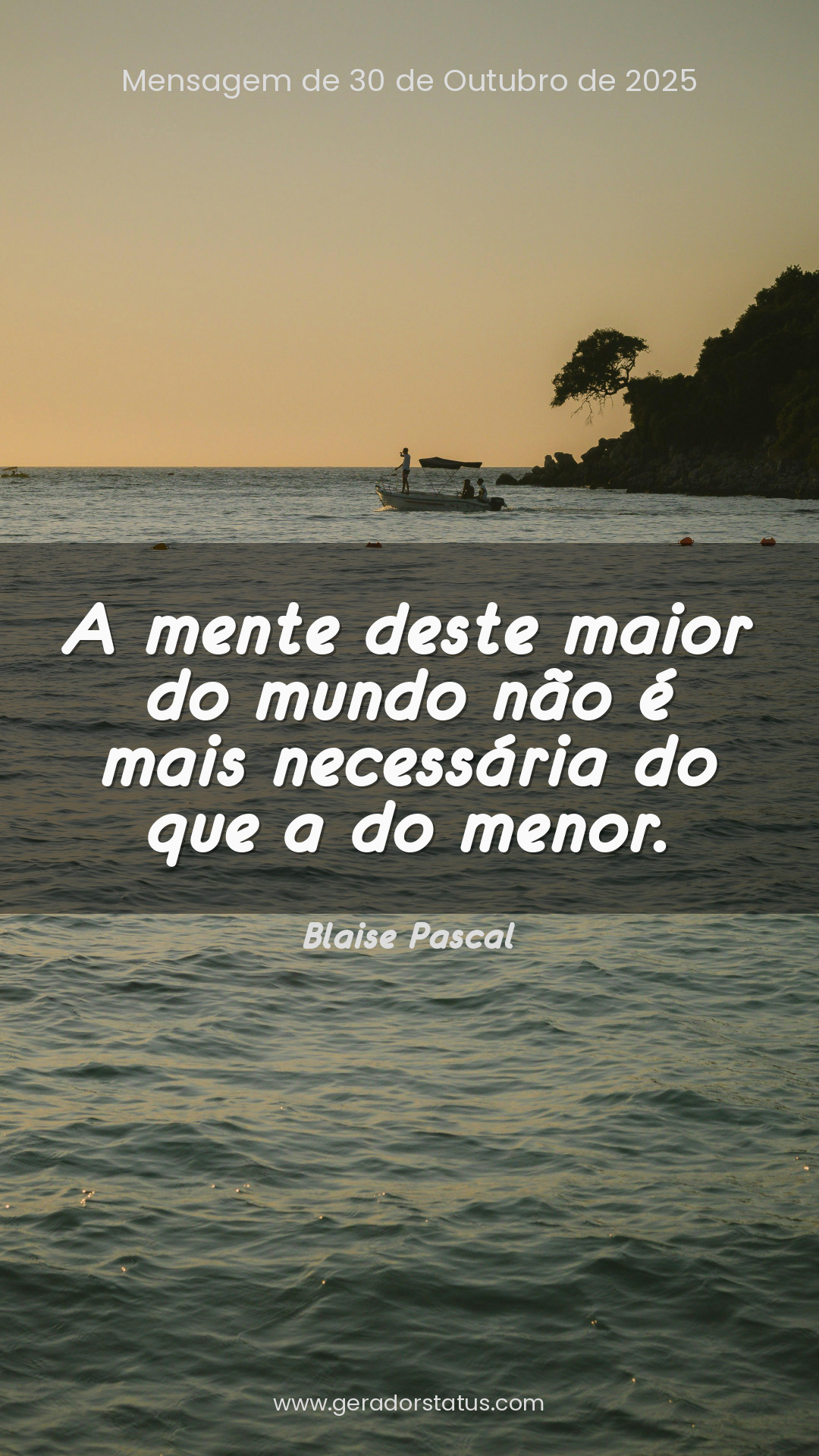 Status do dia: Reflexão