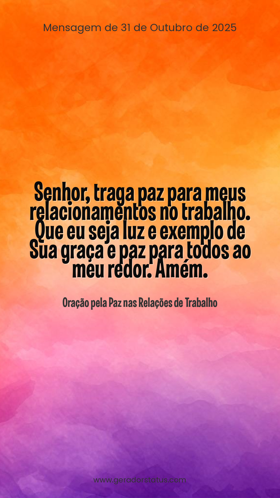 Status do dia: Oração Cristã