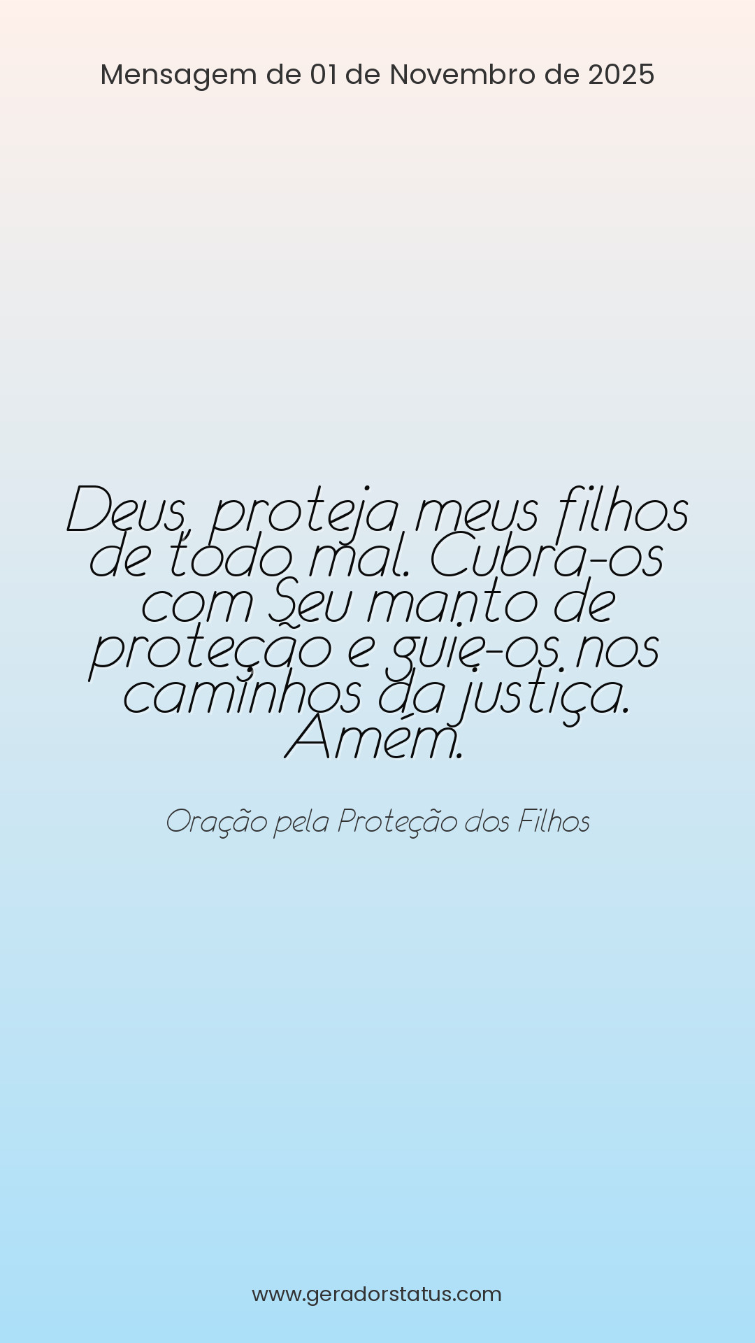 Status do dia: Oração Cristã