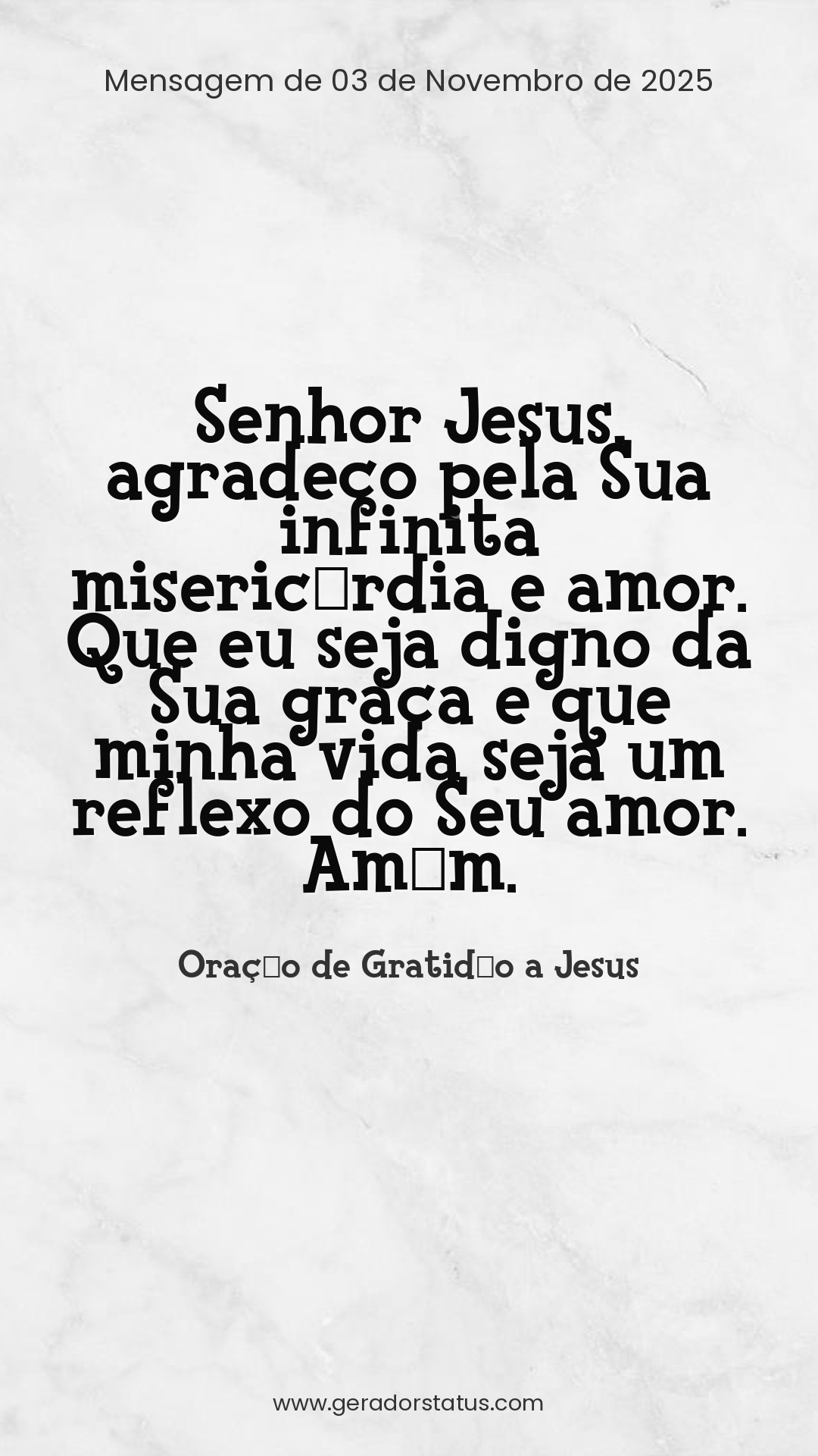 Status do dia: Oração Cristã