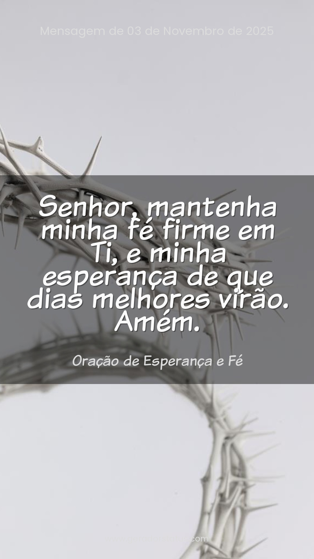 Status do dia: Oração Cristã