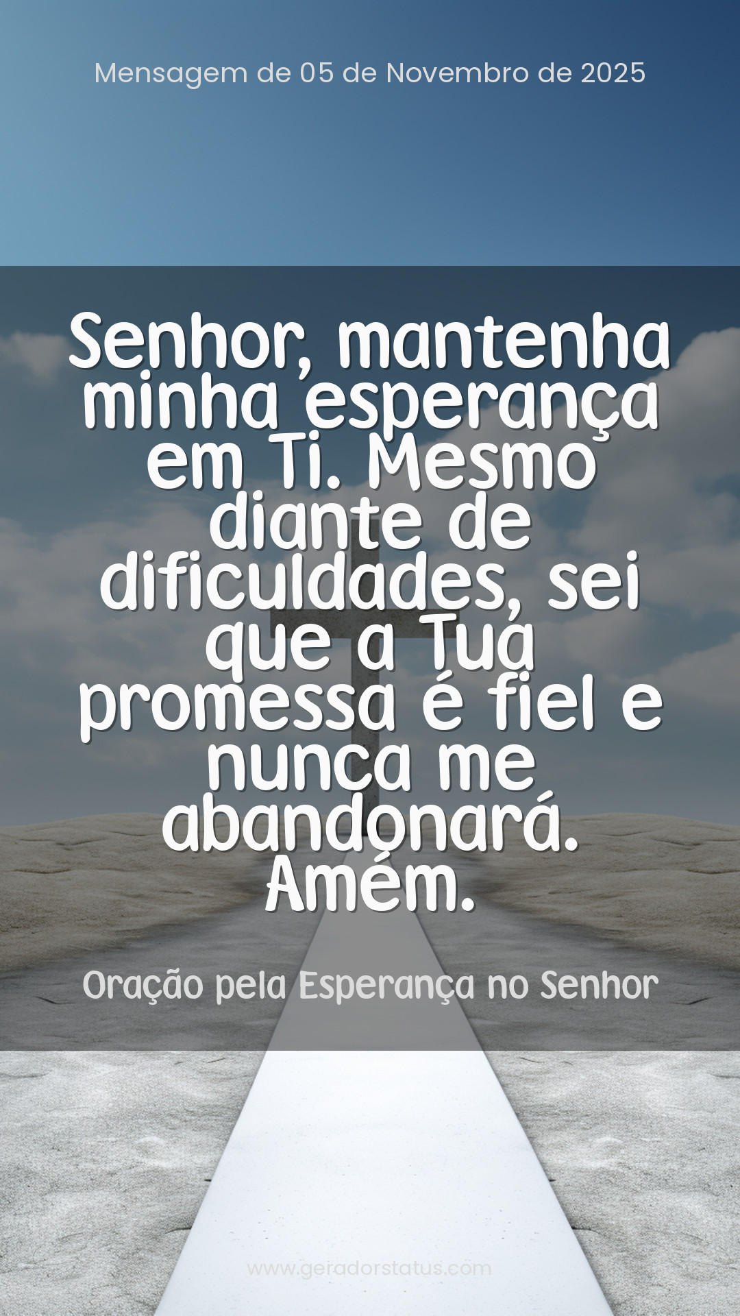 Status do dia: Oração Cristã