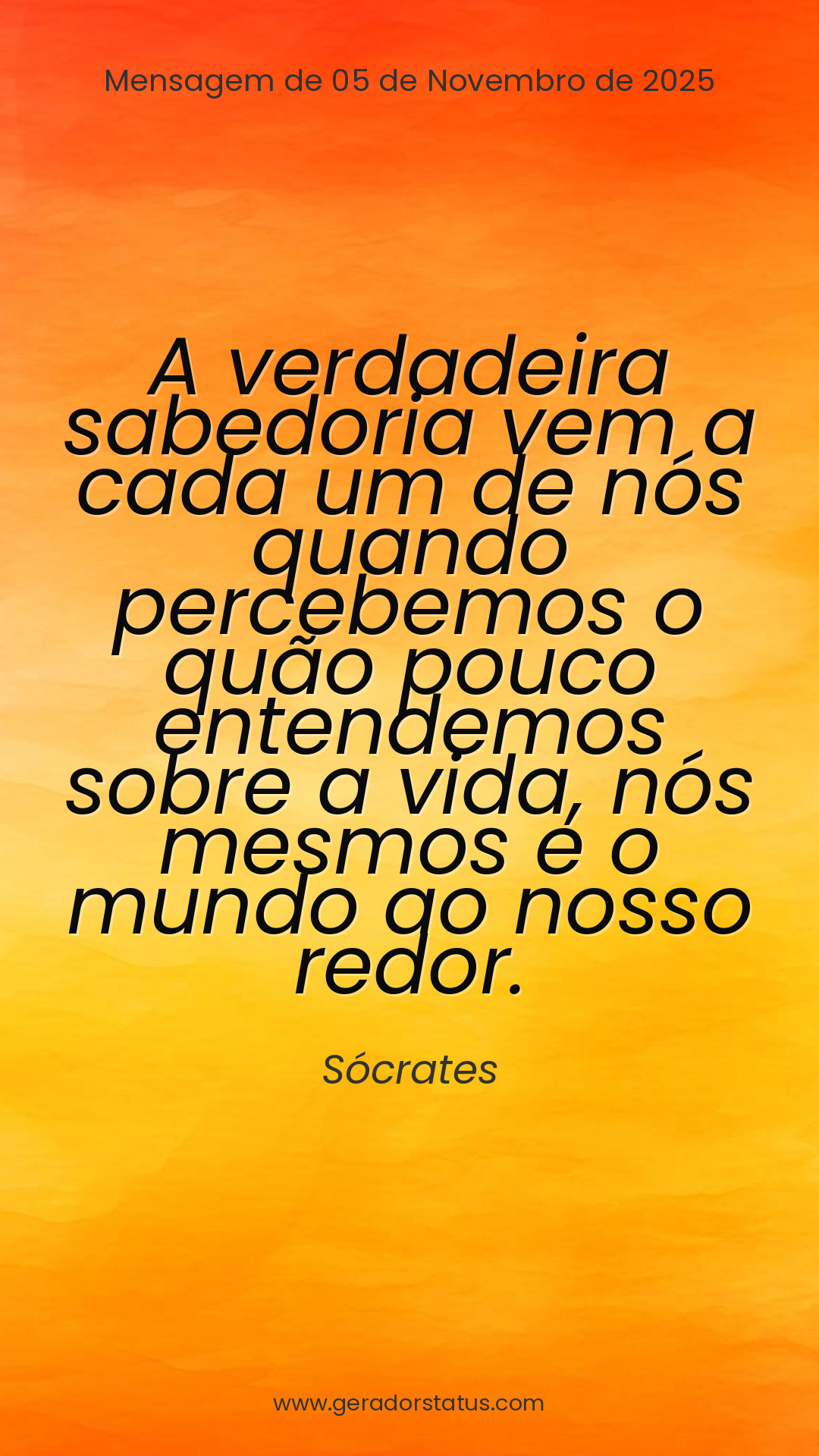 Status do dia: Reflexão