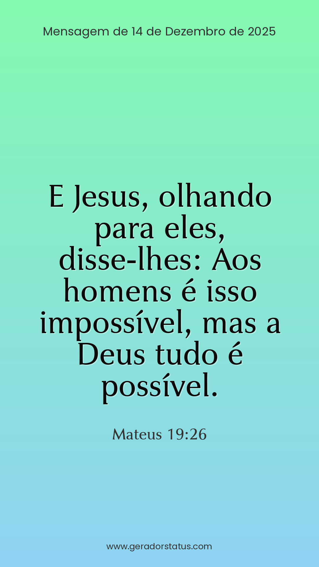 Status do dia: Versículo