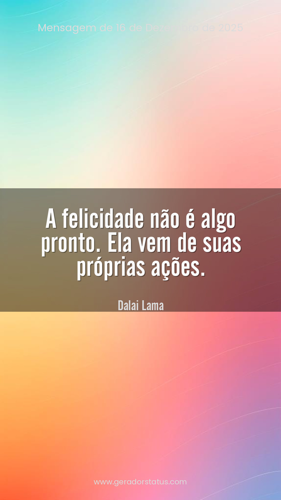 Status do dia: Reflexão