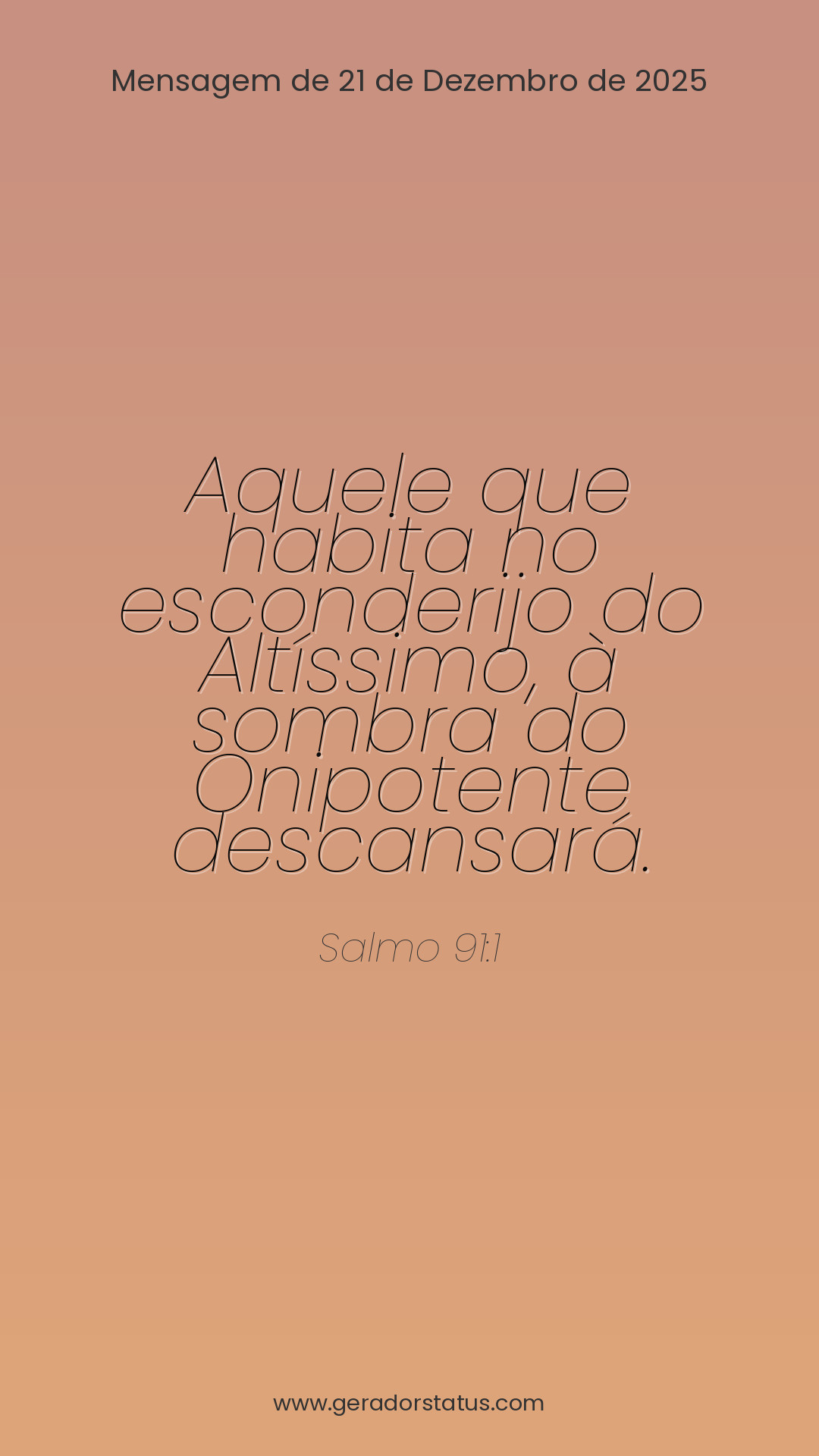 Status do dia: Salmo