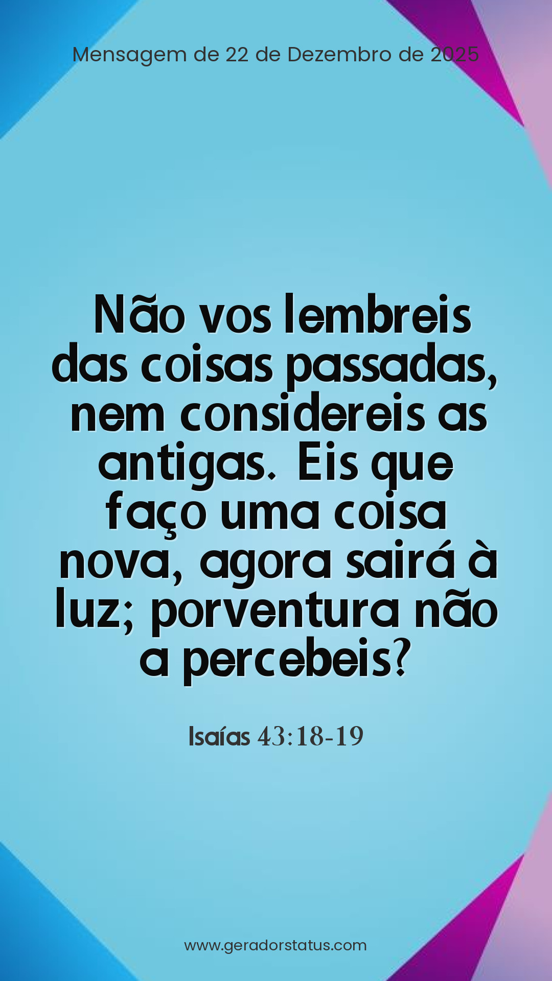 Status do dia: Versículo