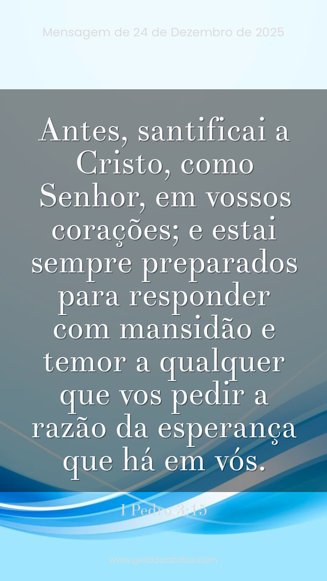 Status do dia: Versículo