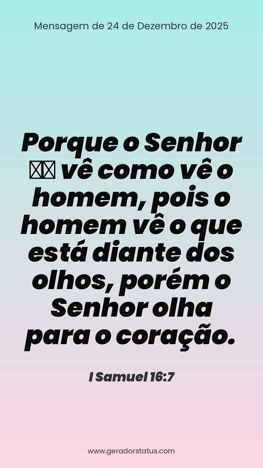 Status do dia: Versículo