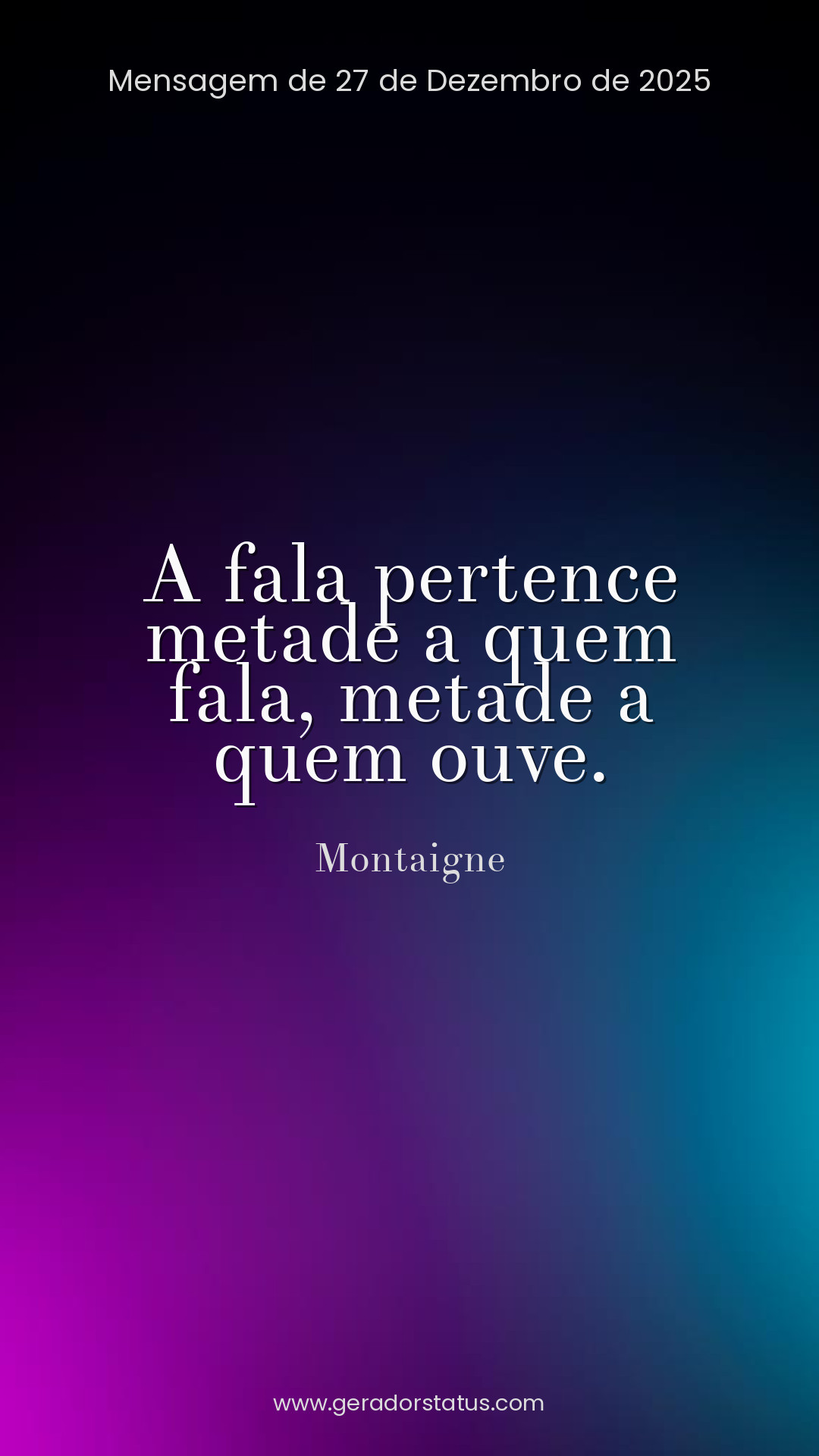 Status do dia: Reflexão