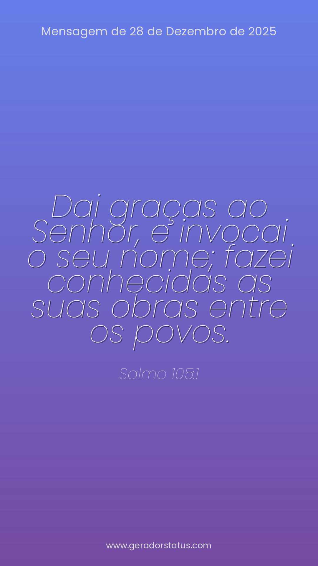 Status do dia: Salmo