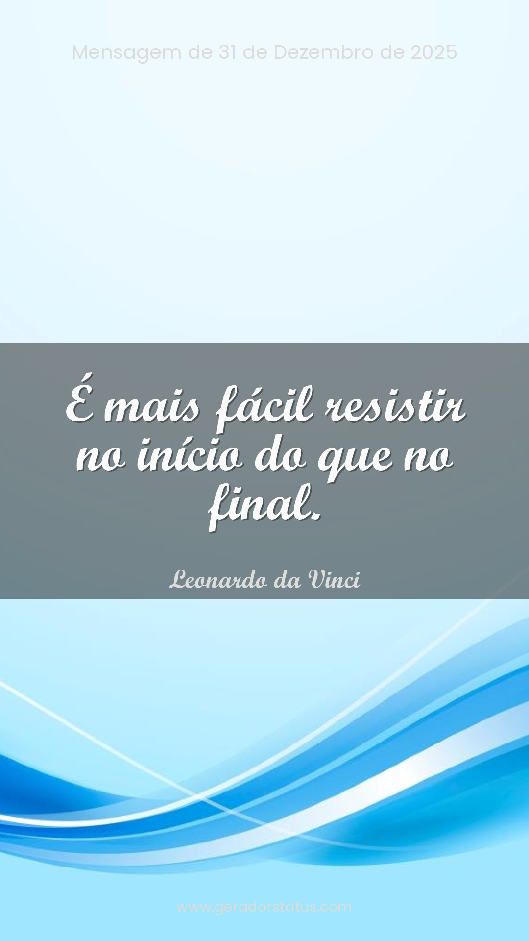 Status do dia: Reflexão