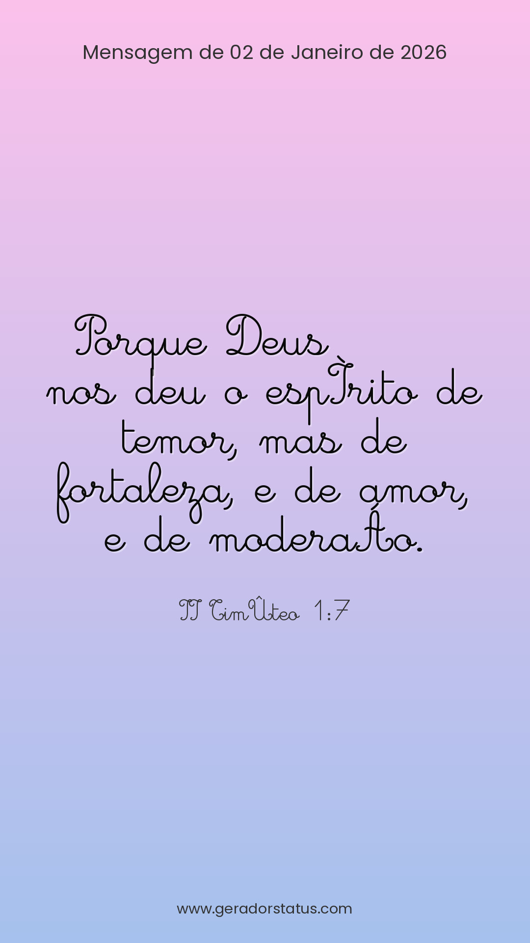 Status do dia: Versículo