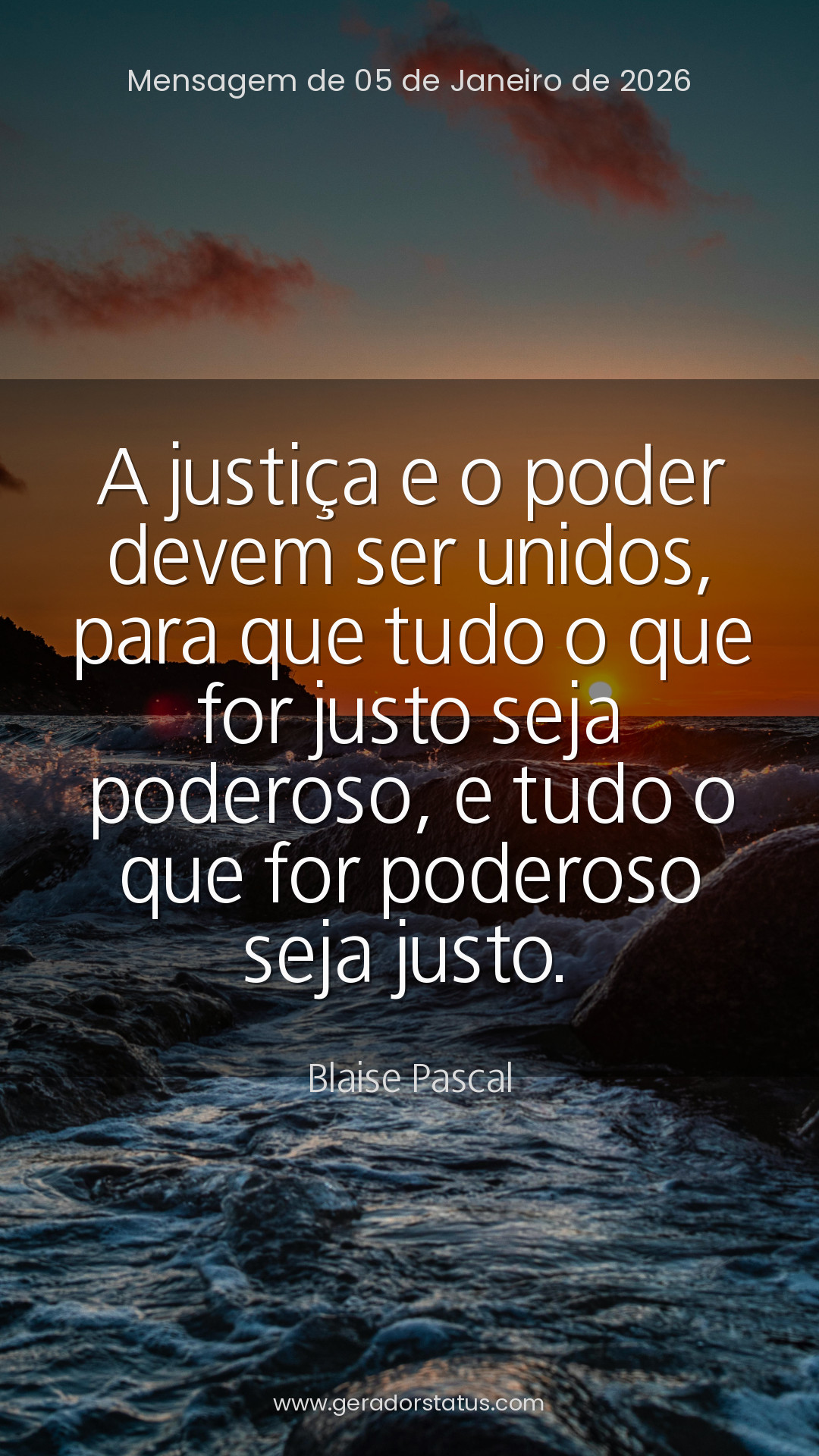 Status do dia: Reflexão