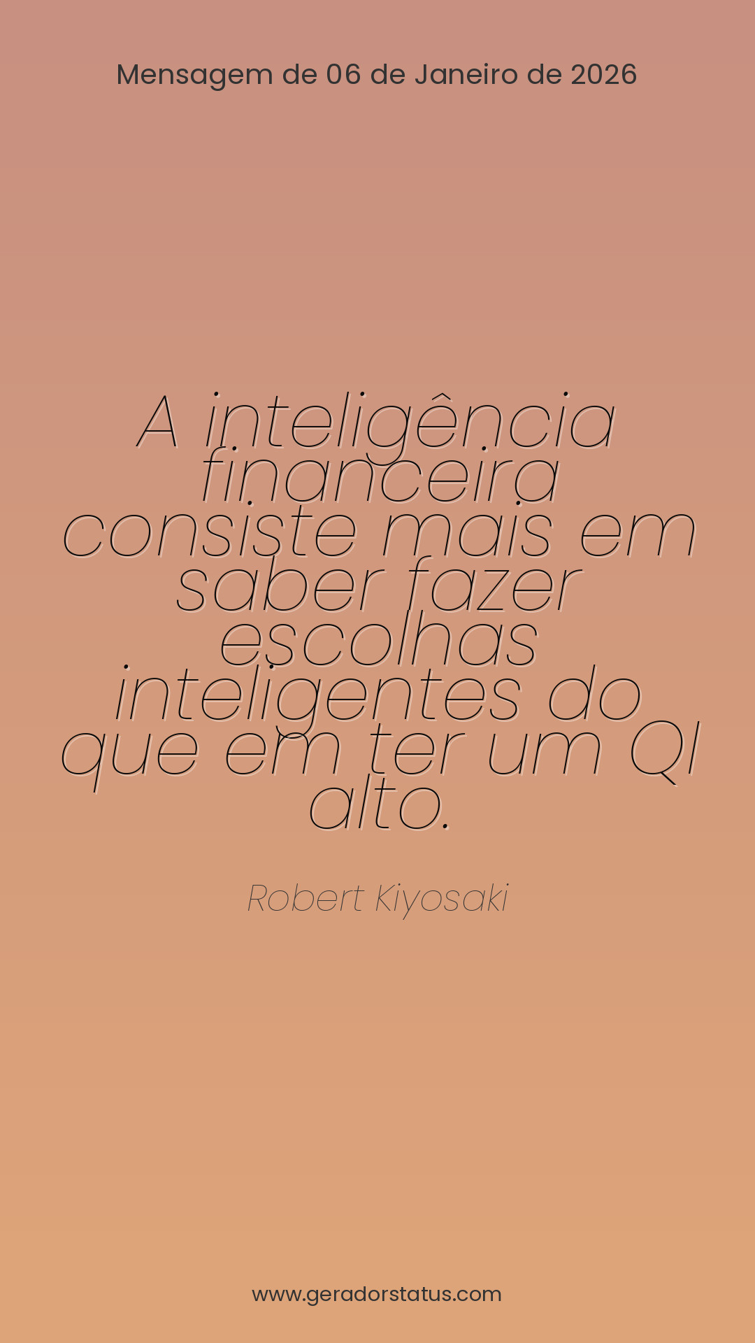 Status do dia: Sabedoria