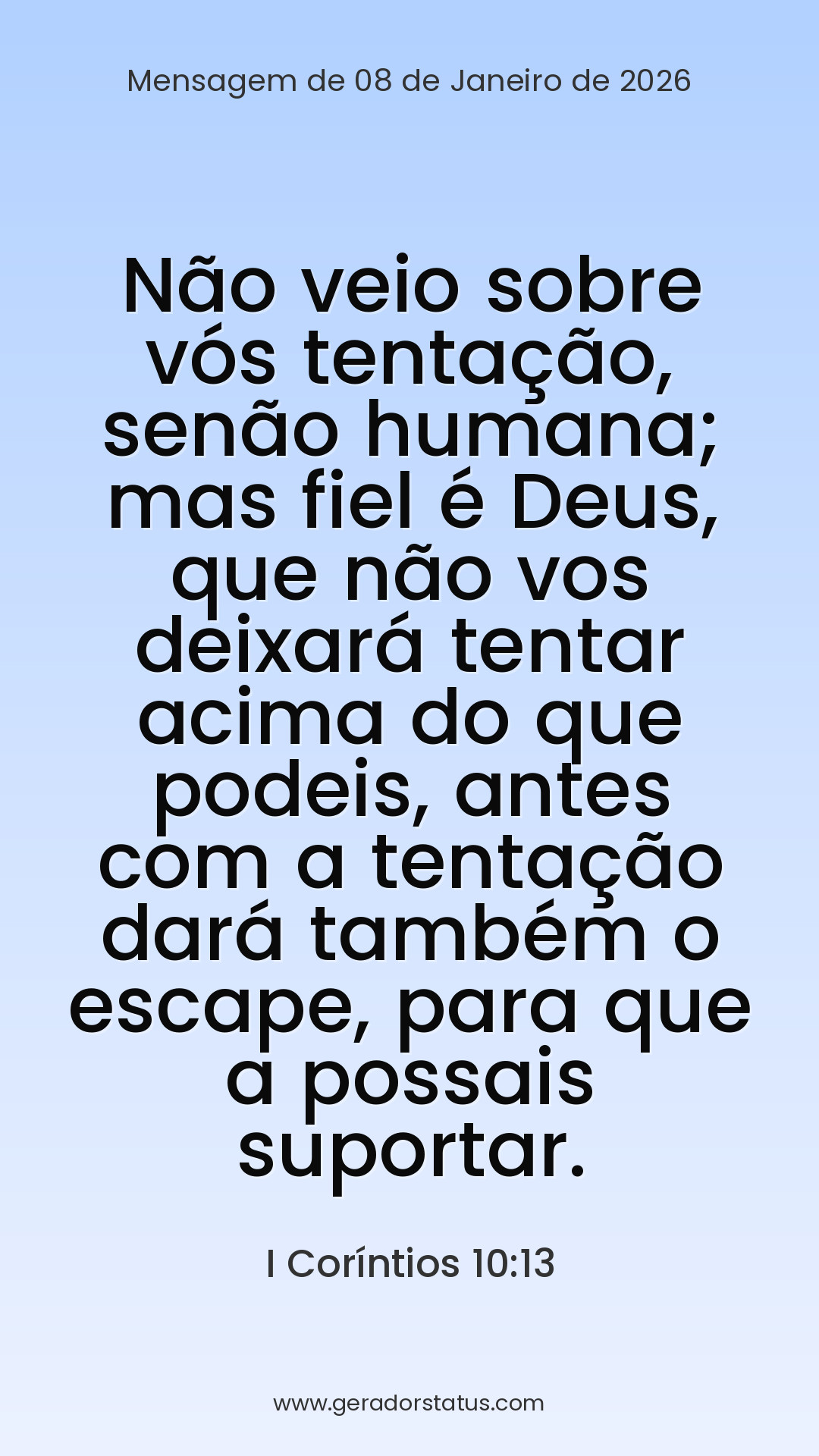 Status do dia: Versículo