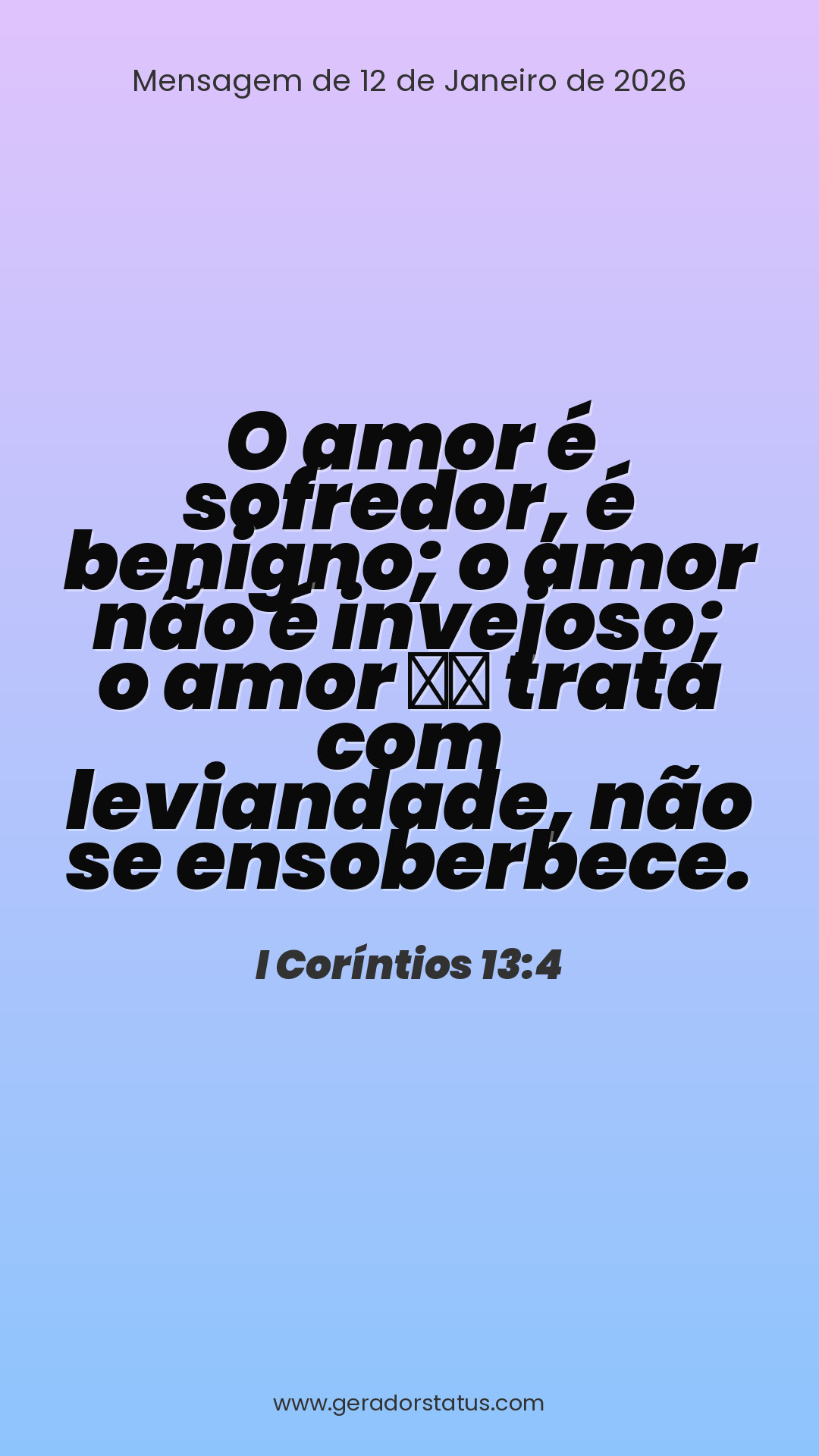 Status do dia: Versículo