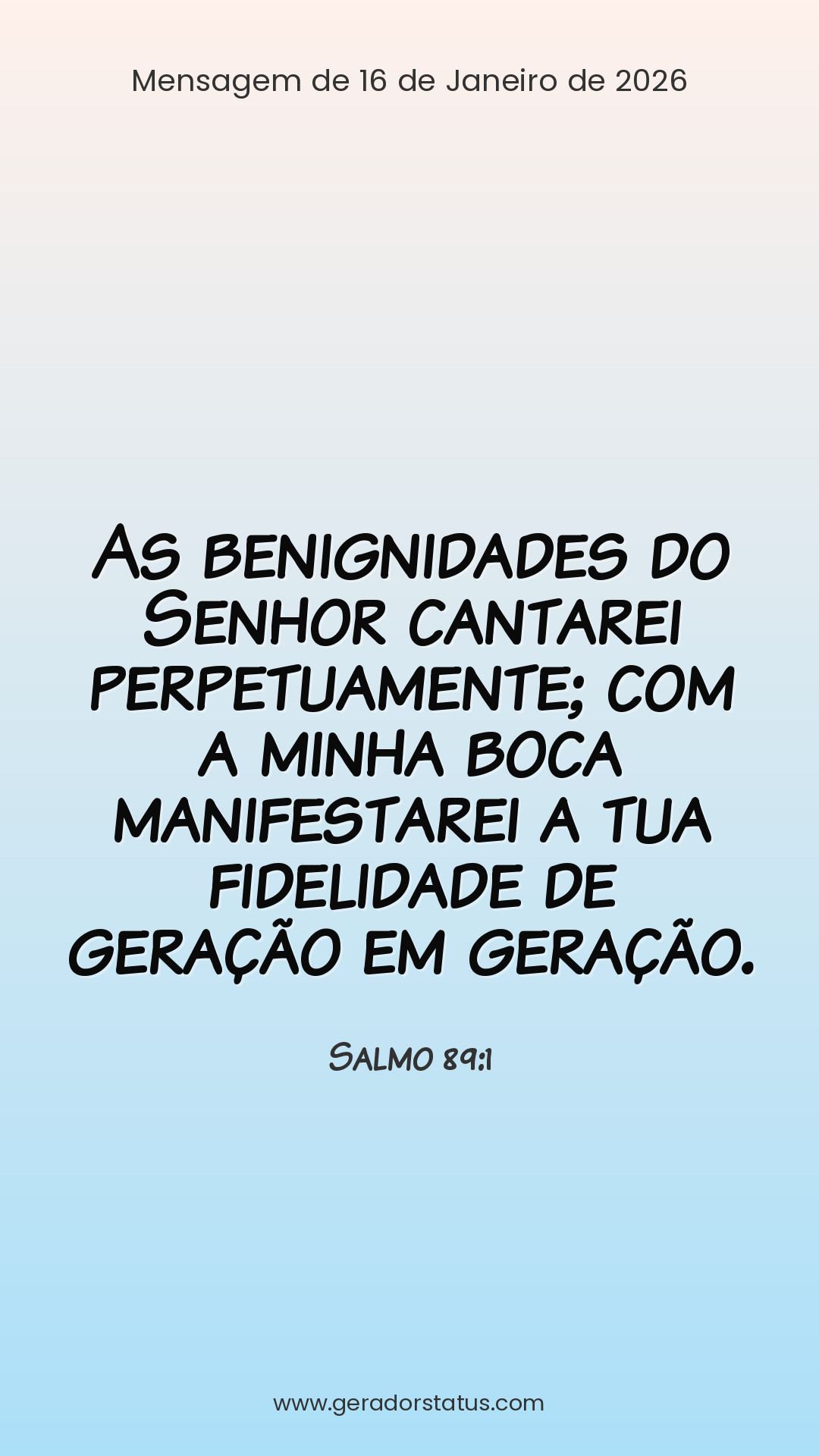 Status do dia: Salmo