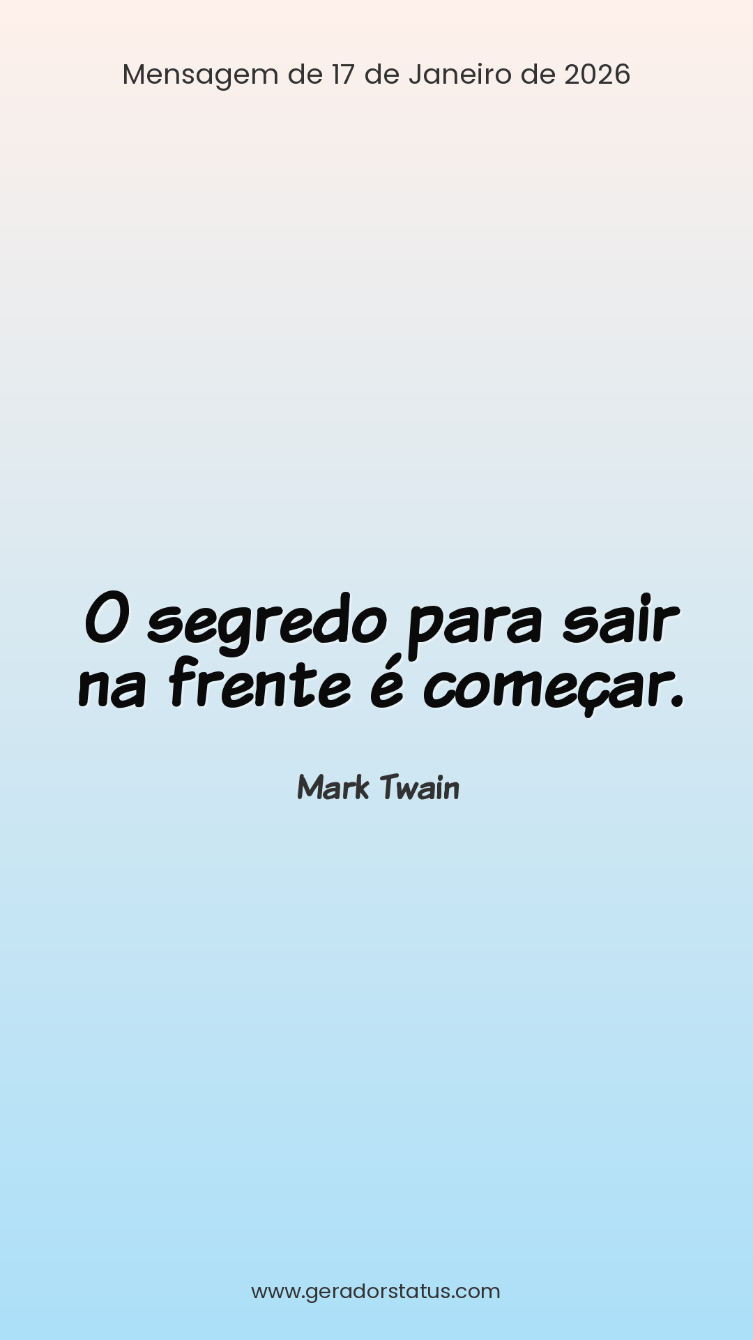 Status do dia: Reflexão