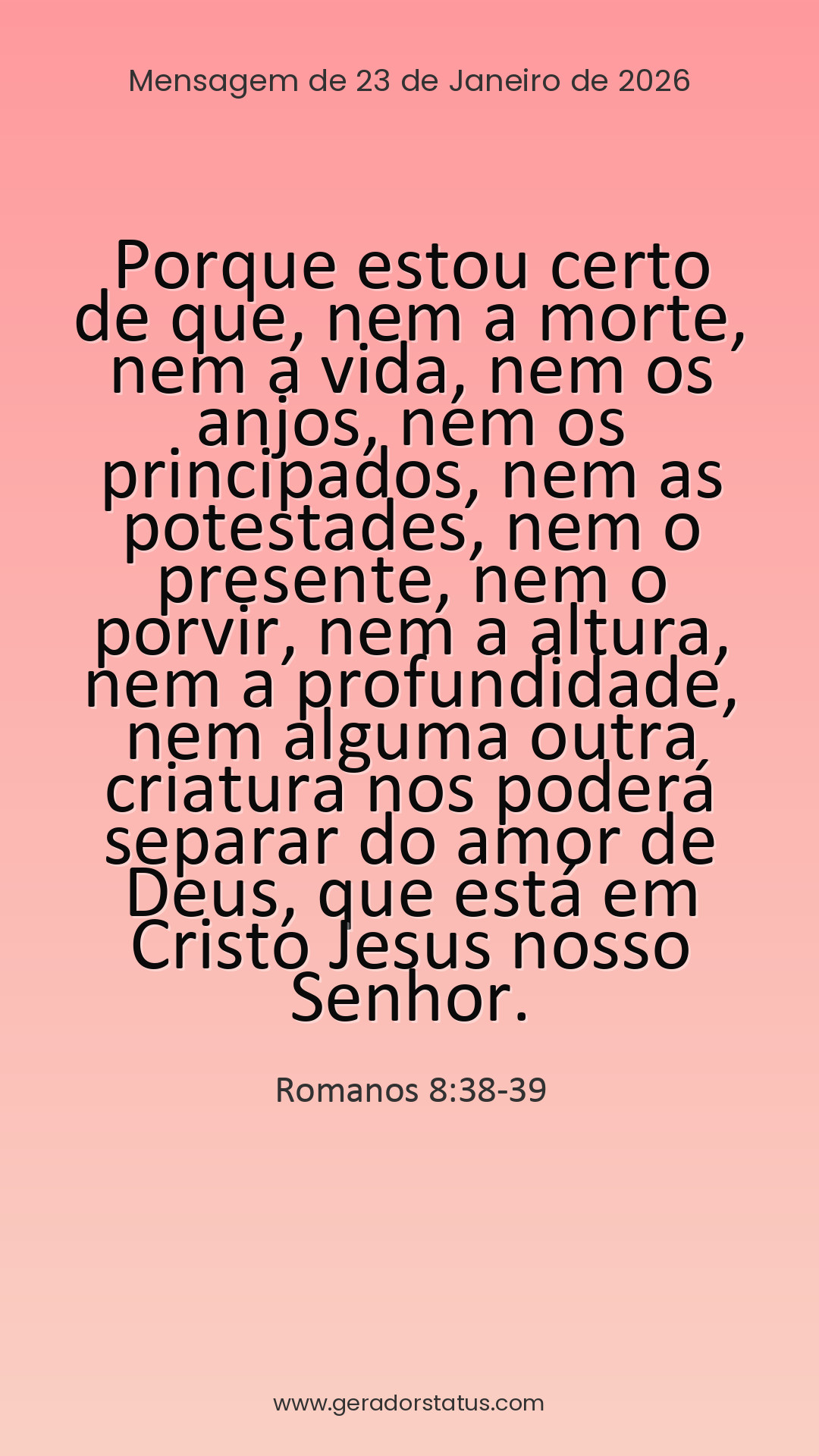 Status do dia: Versículo