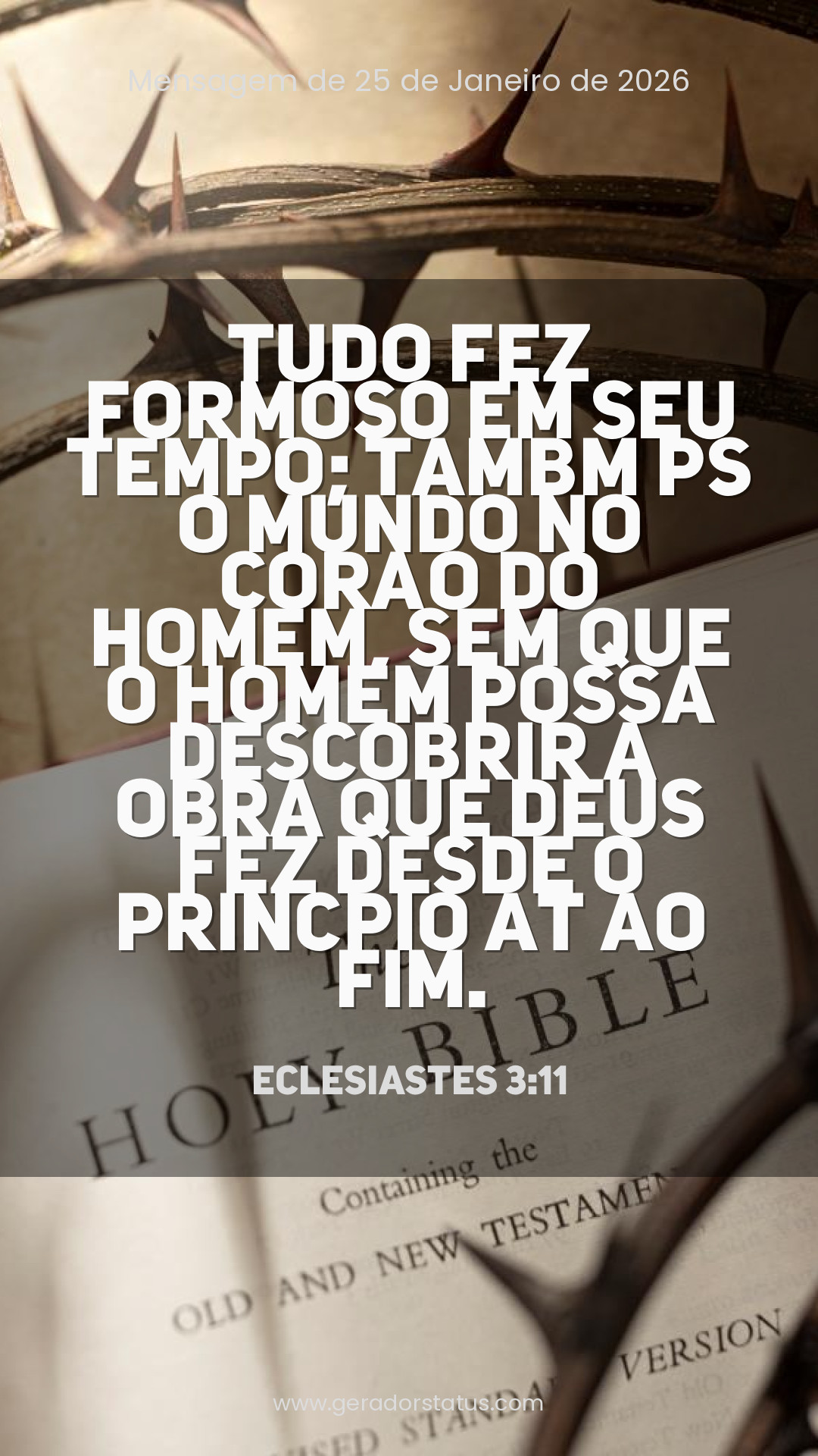 Status do dia: Versículo