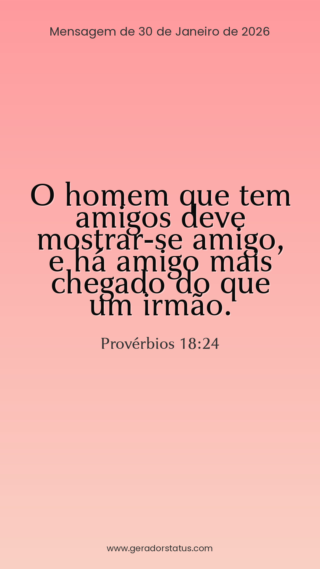 Status do dia: Versículo