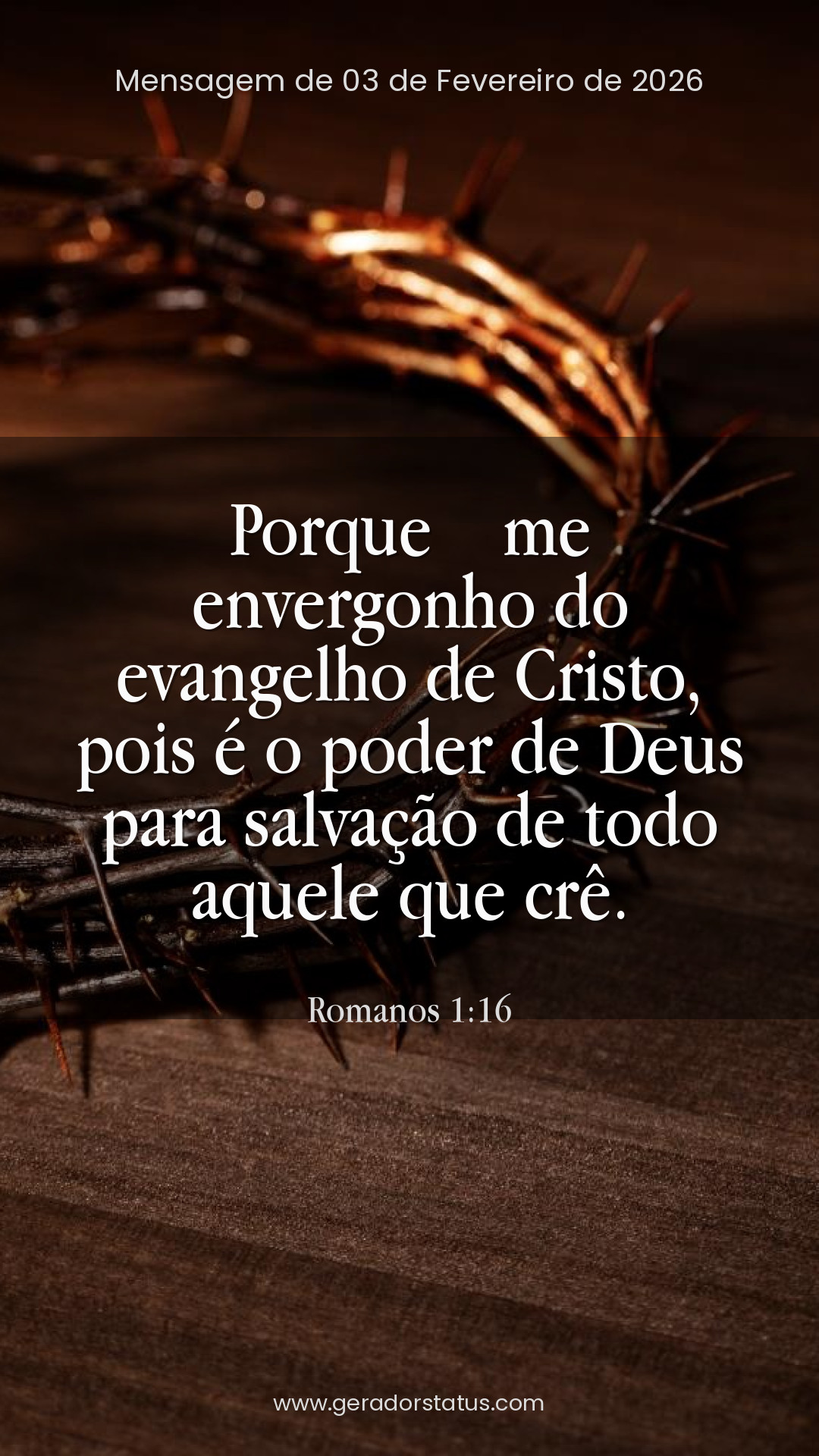 Status do dia: Versículo