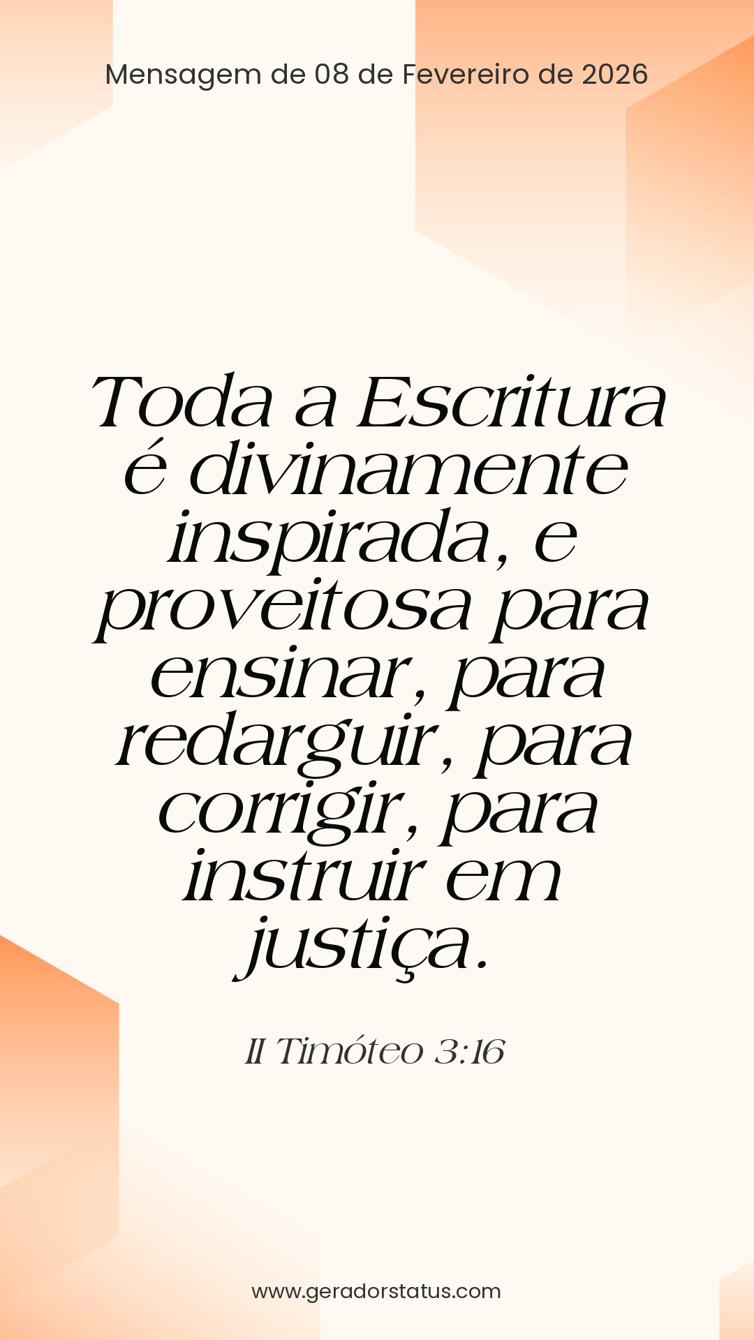 Status do dia: Versículo