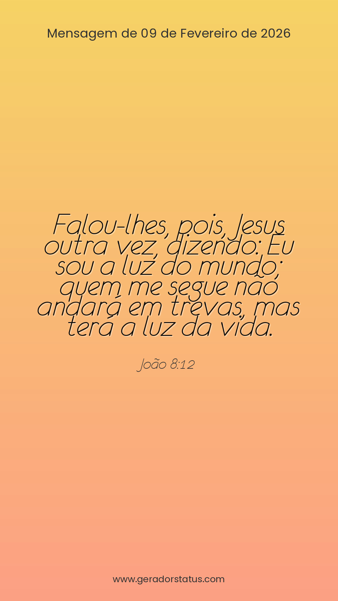 Status do dia: Versículo