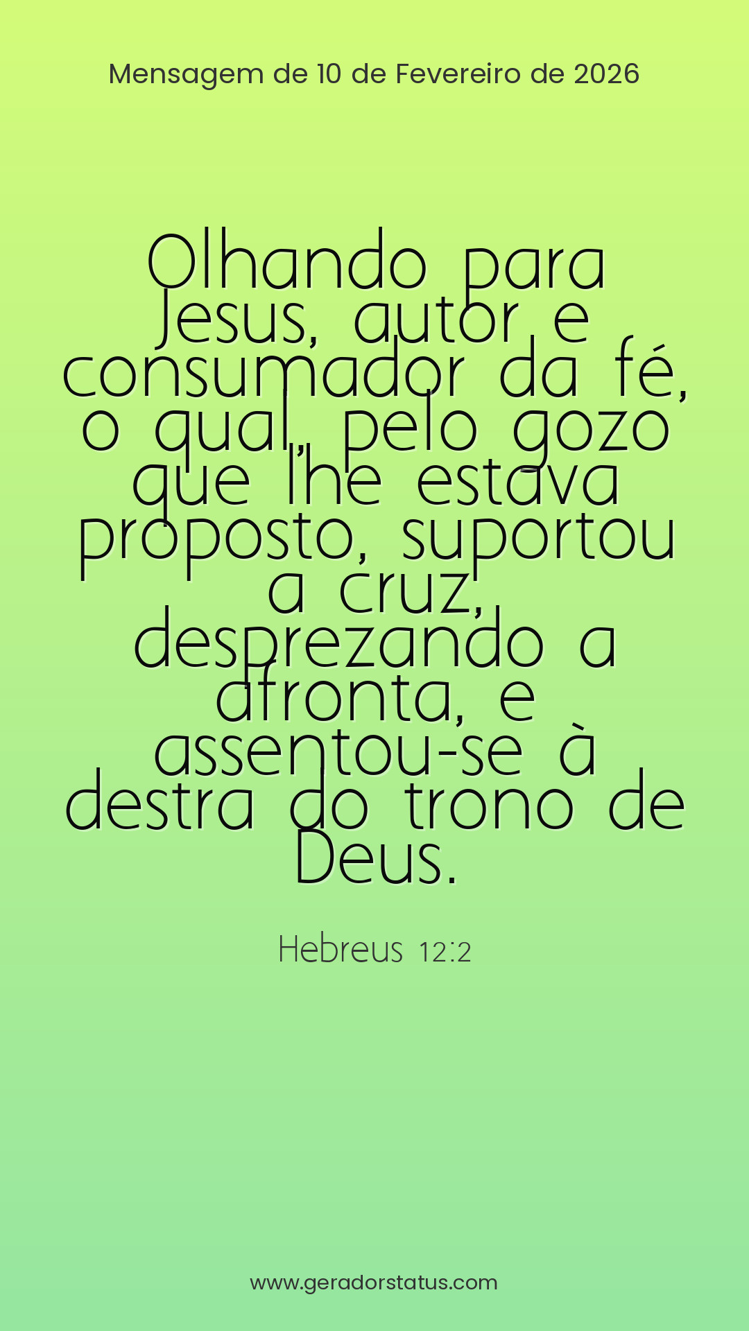 Status do dia: Versículo