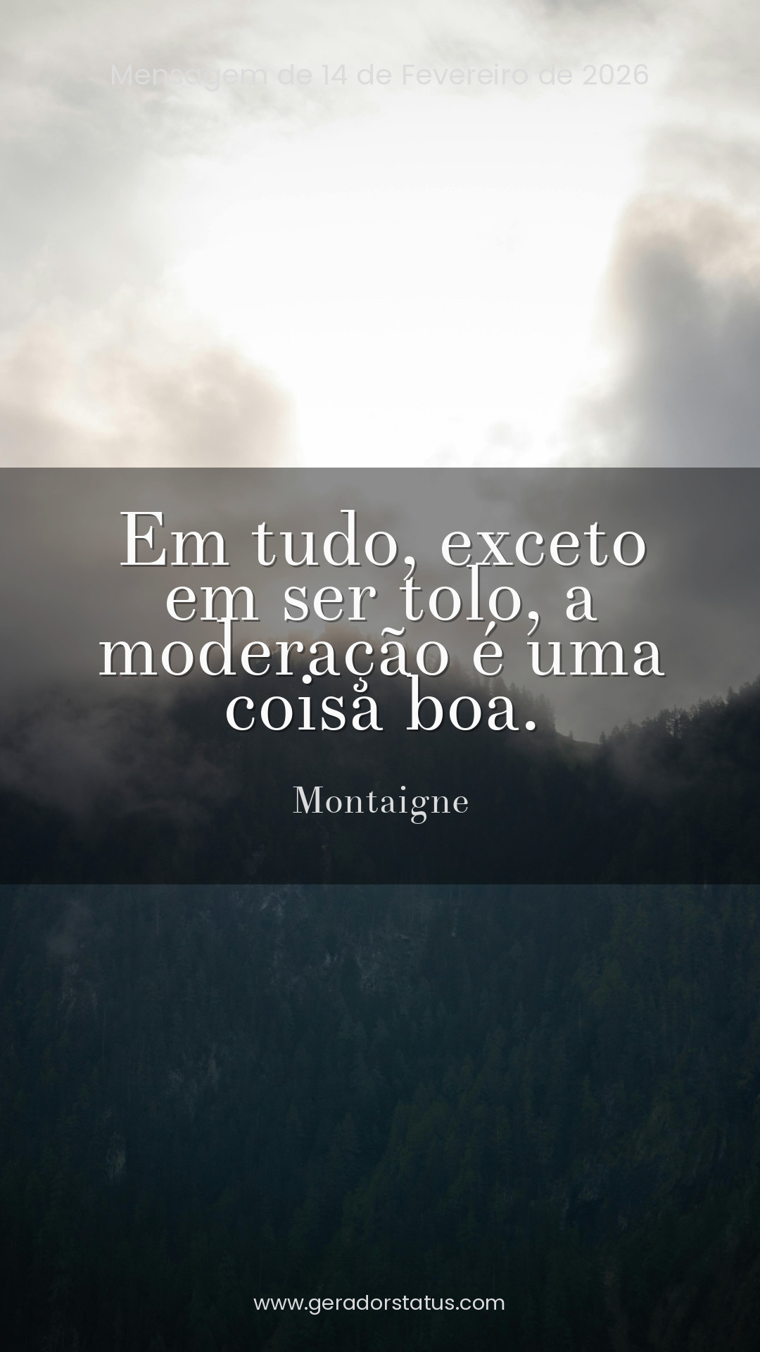 Status do dia: Reflexão