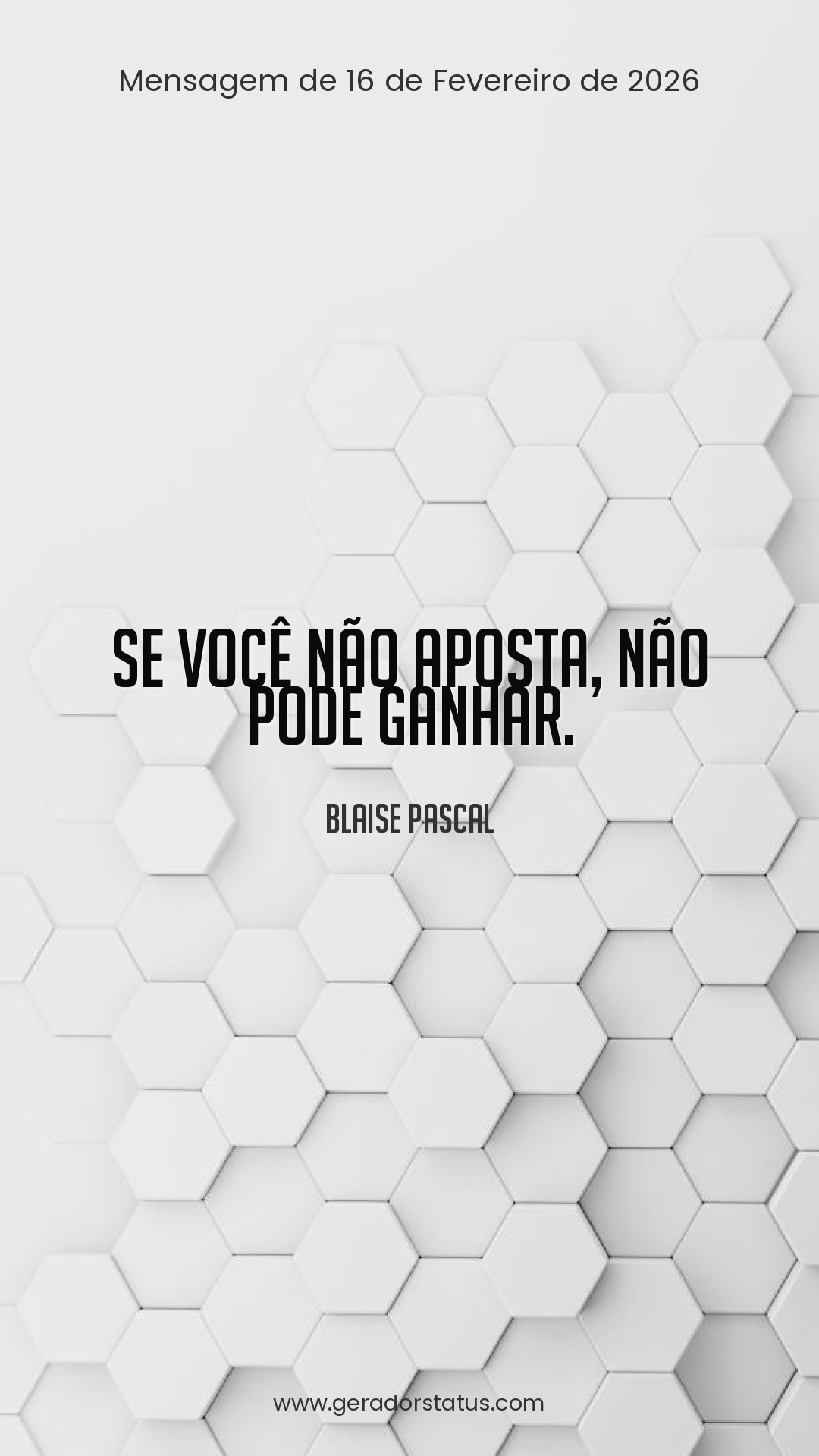 Status do dia: Reflexão