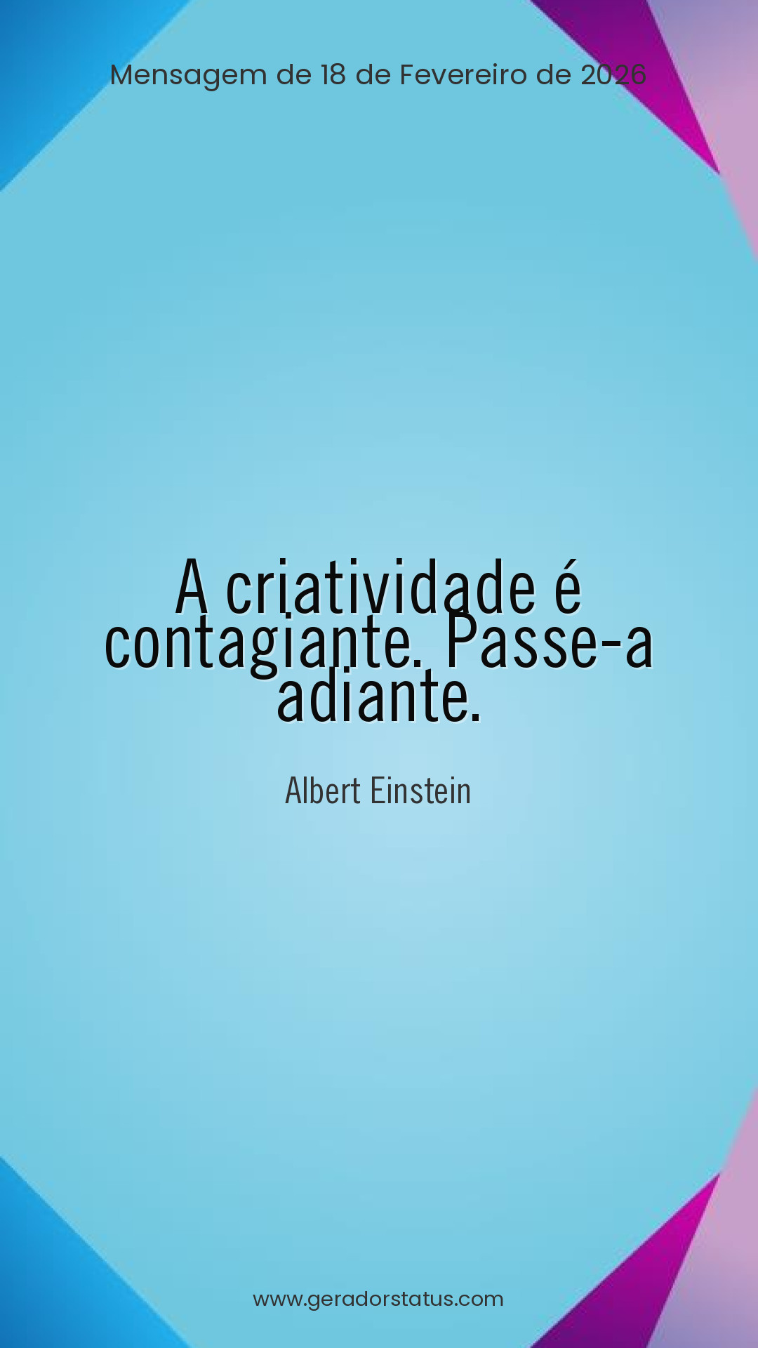 Status do dia: Reflexão