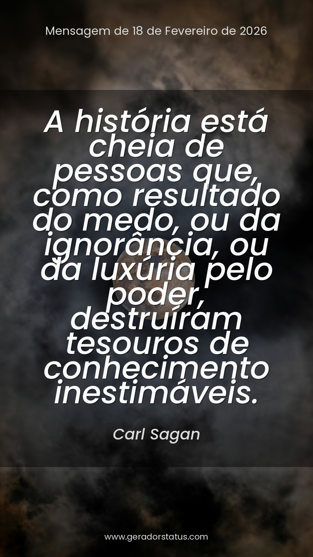 Status do dia: Citação