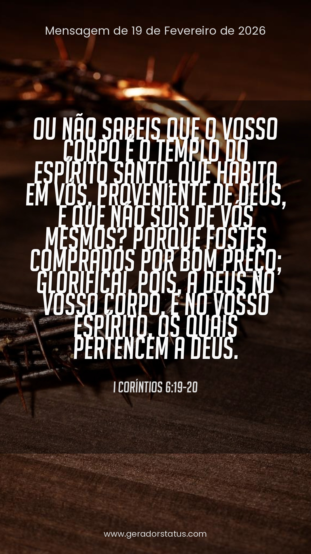 Status do dia: Versículo