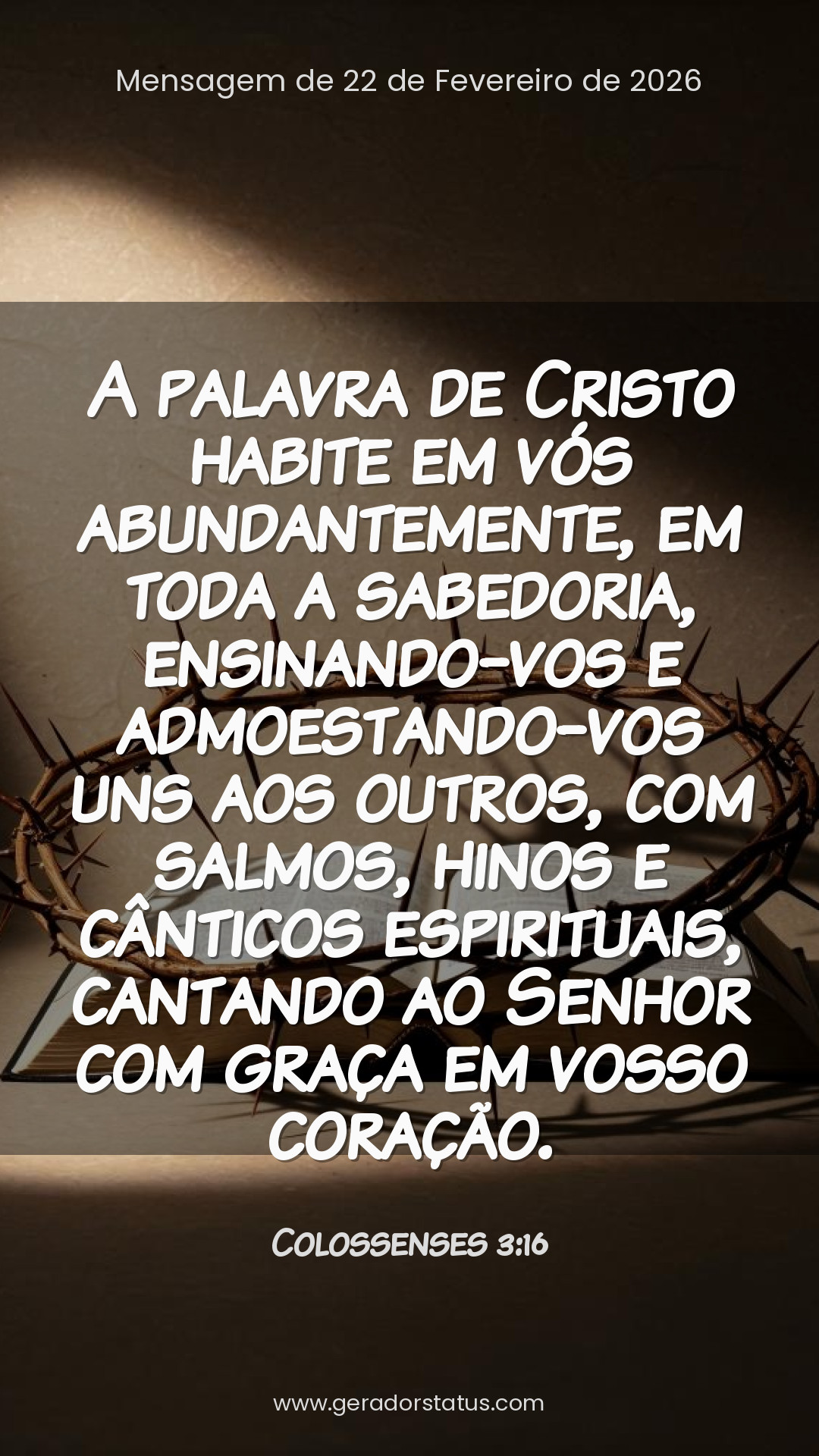 Status do dia: Versículo