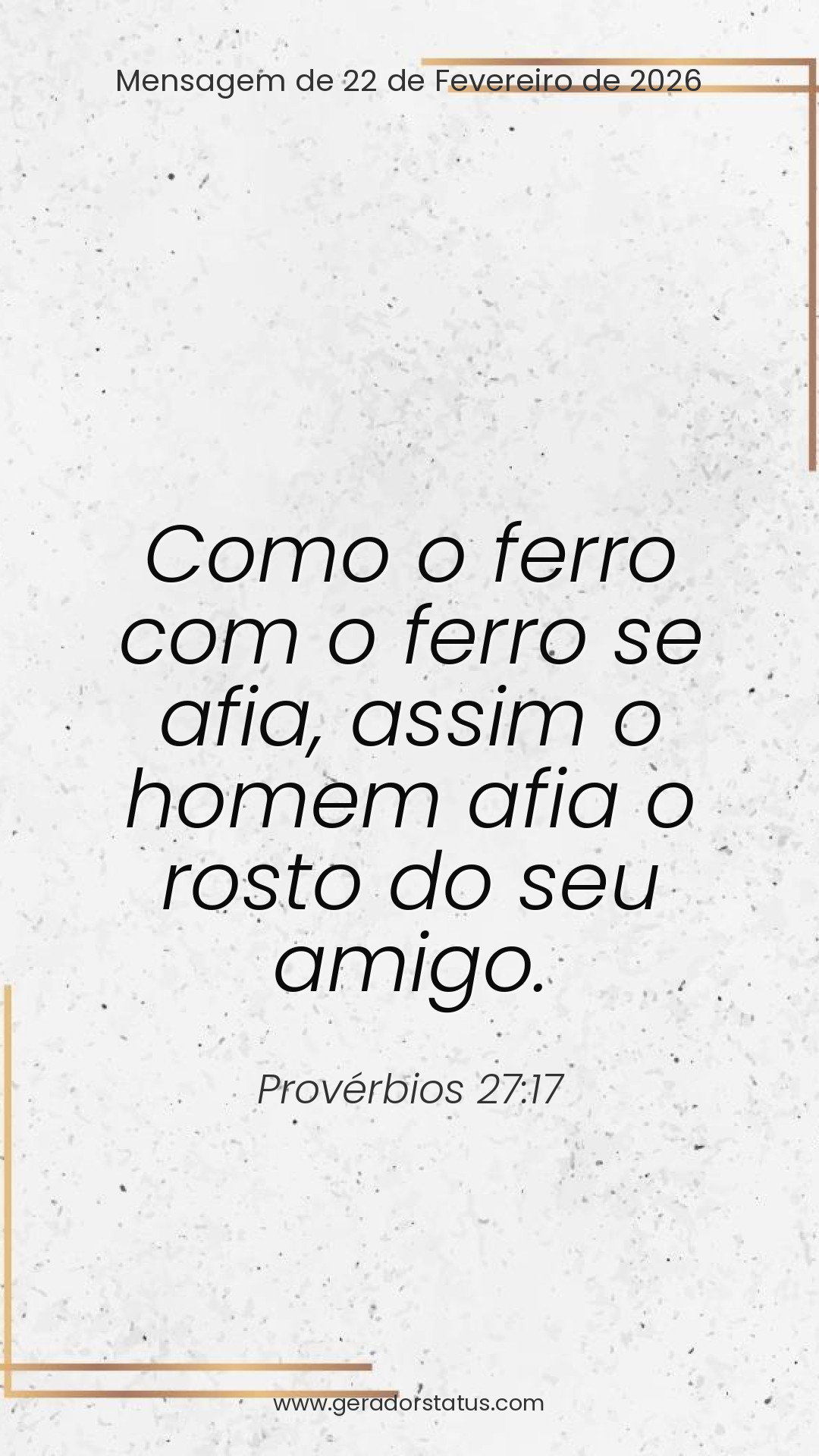 Status do dia: Versículo