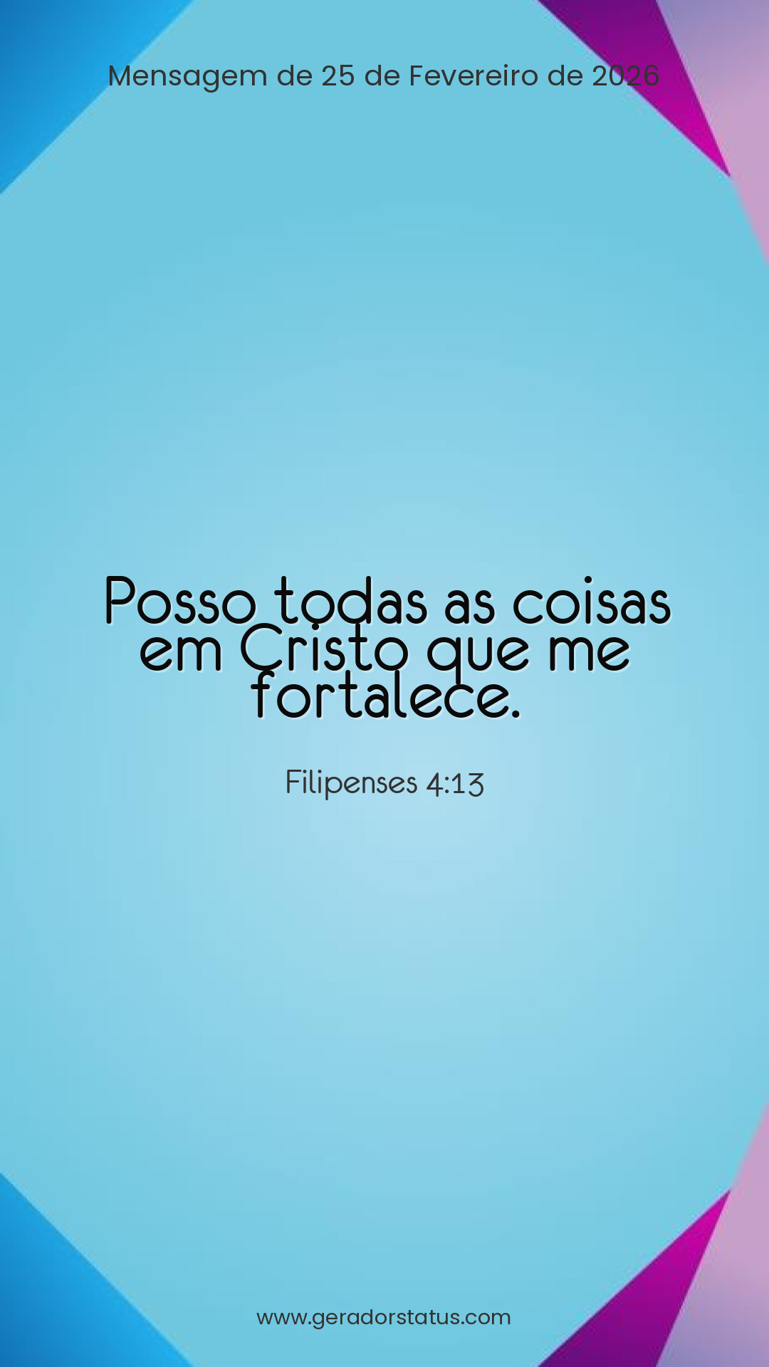 Status do dia: Versículo