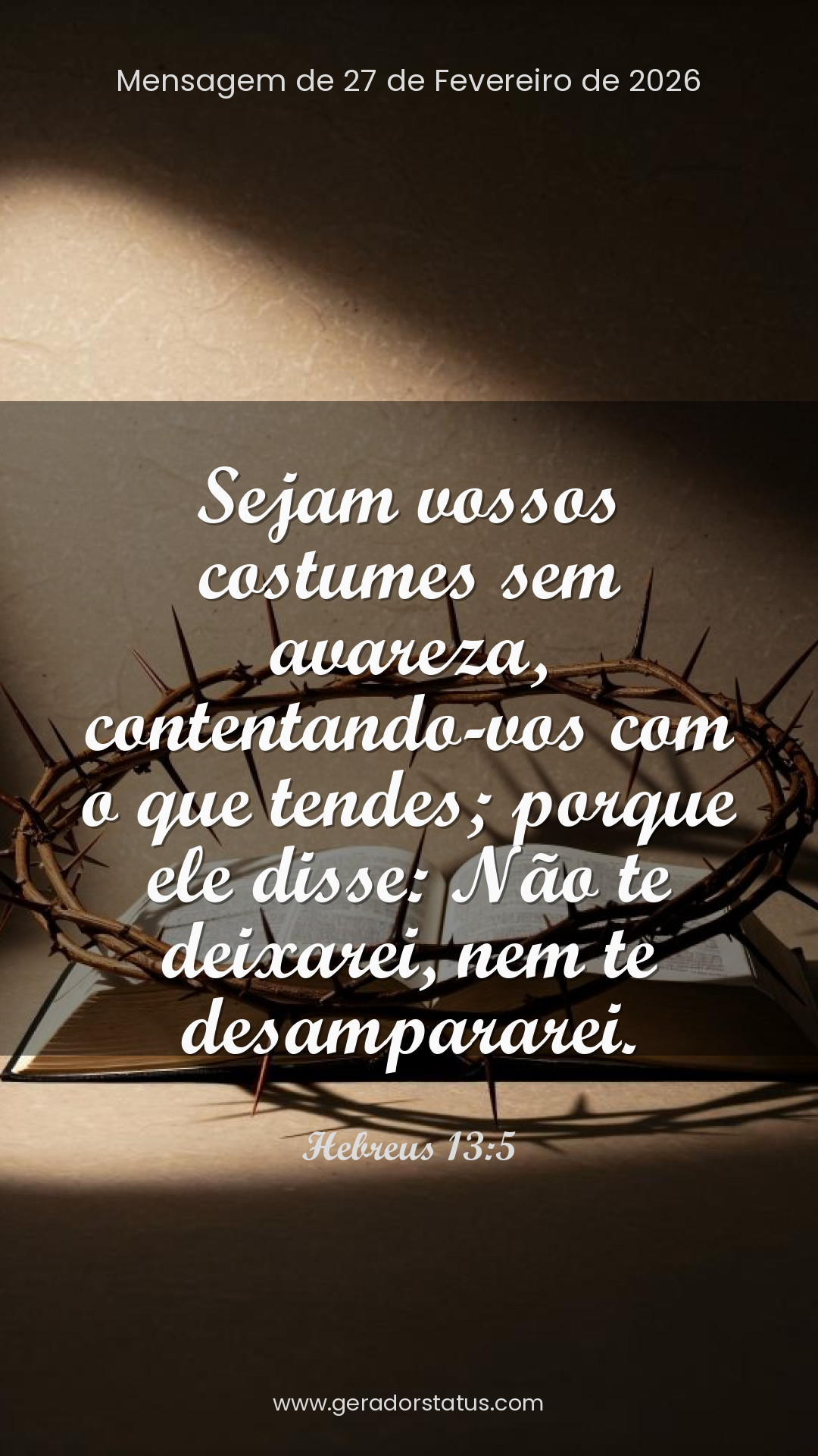 Status do dia: Versículo