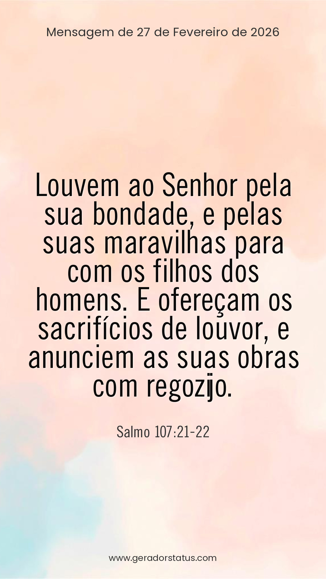 Status do dia: Salmo