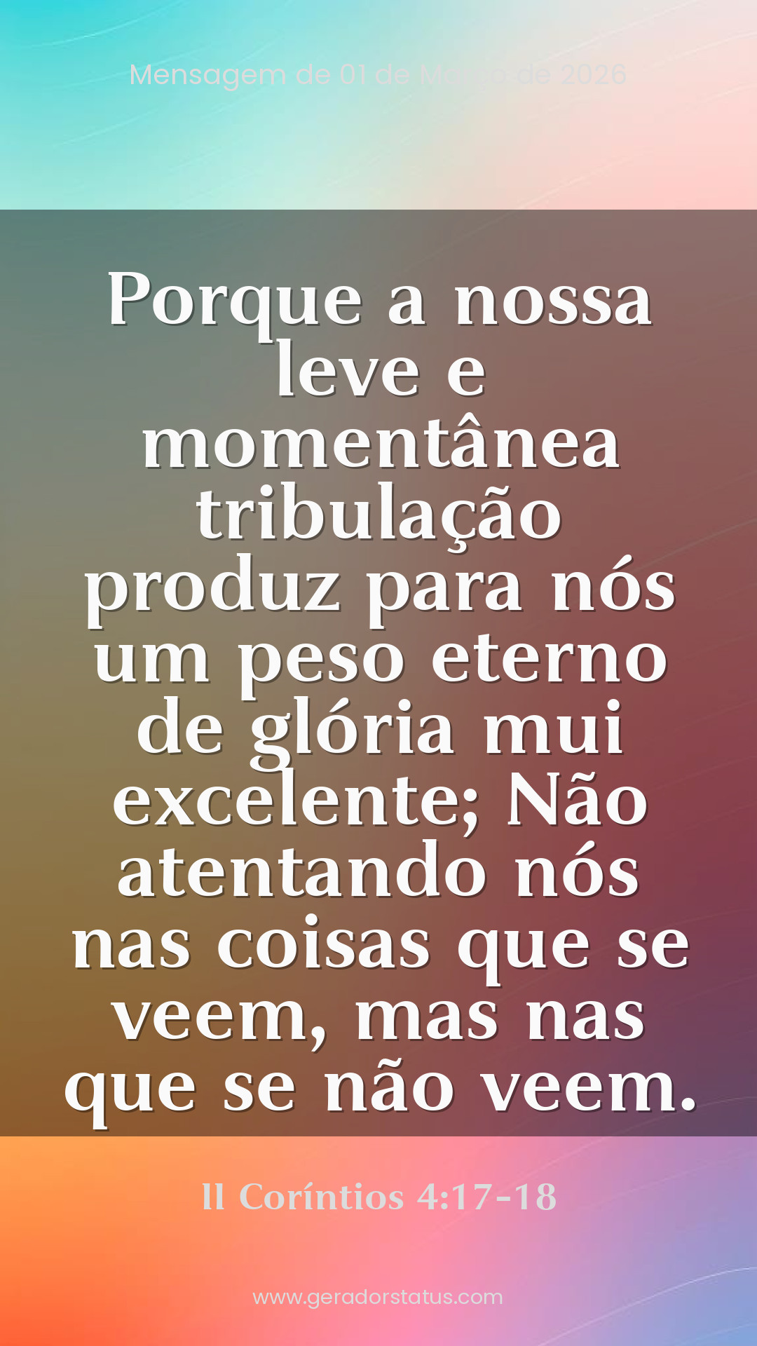 Status do dia: Versículo