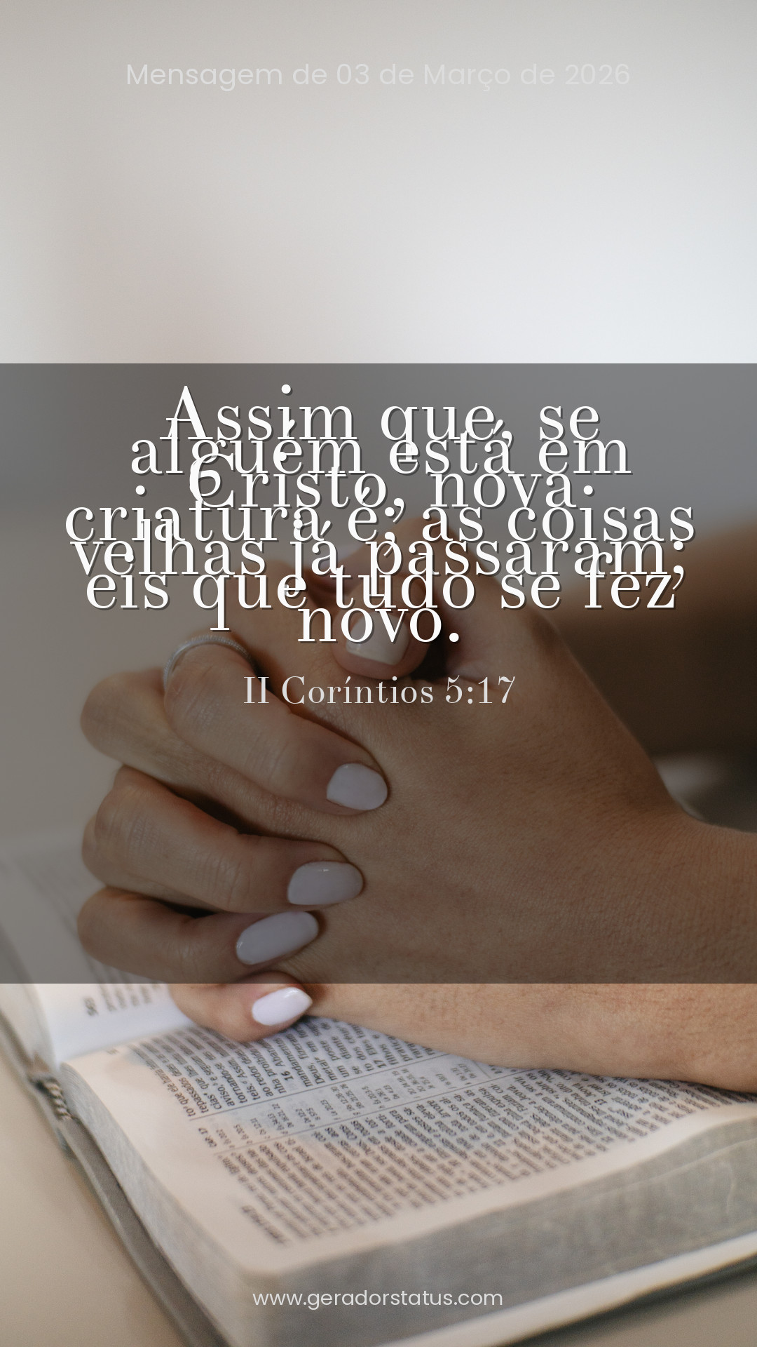 Status do dia: Versículo